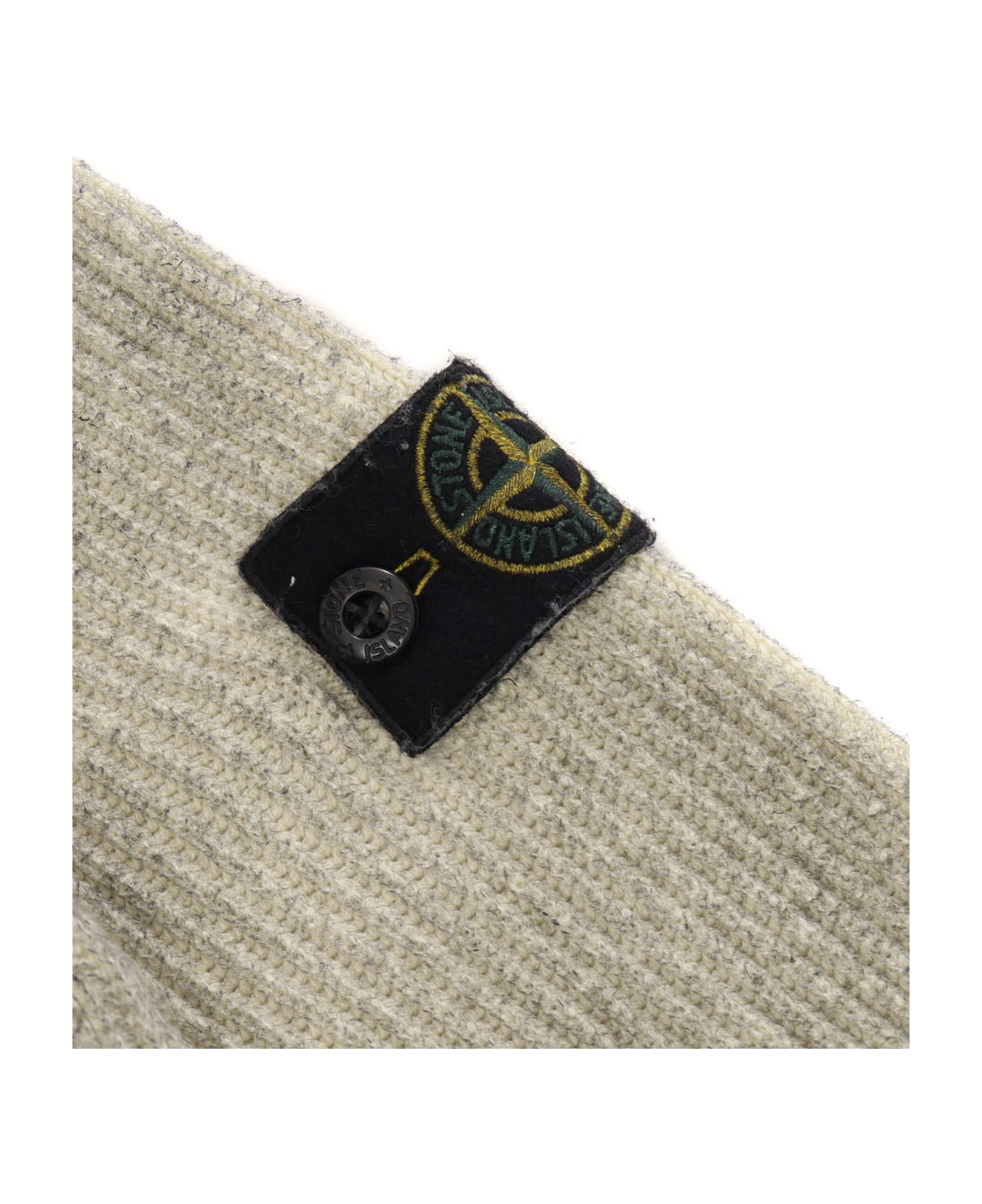 Stone Island Junior Ribbed Cotton Sweater - GREEN