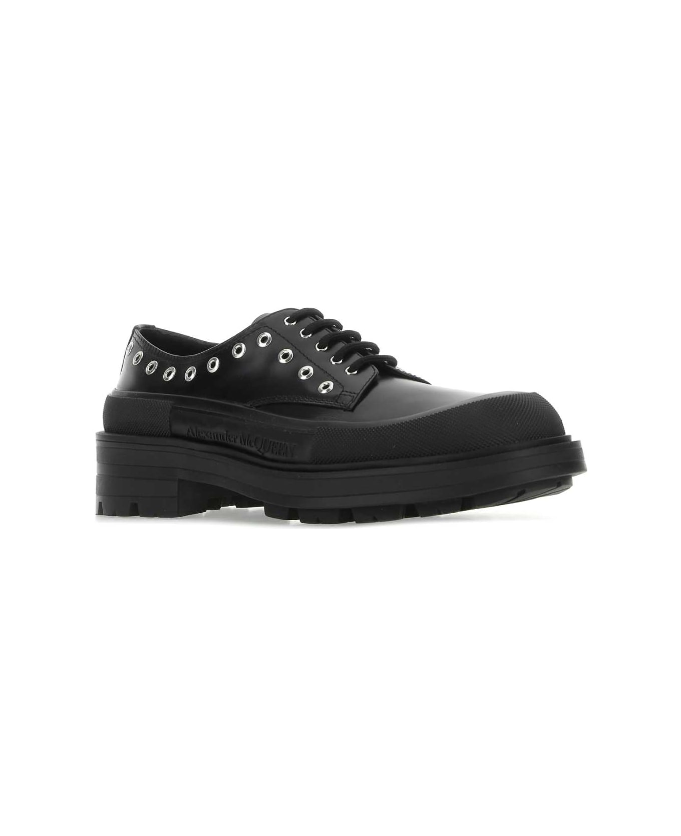 Alexander McQueen Black Leather Lace-up Shoes - 1081