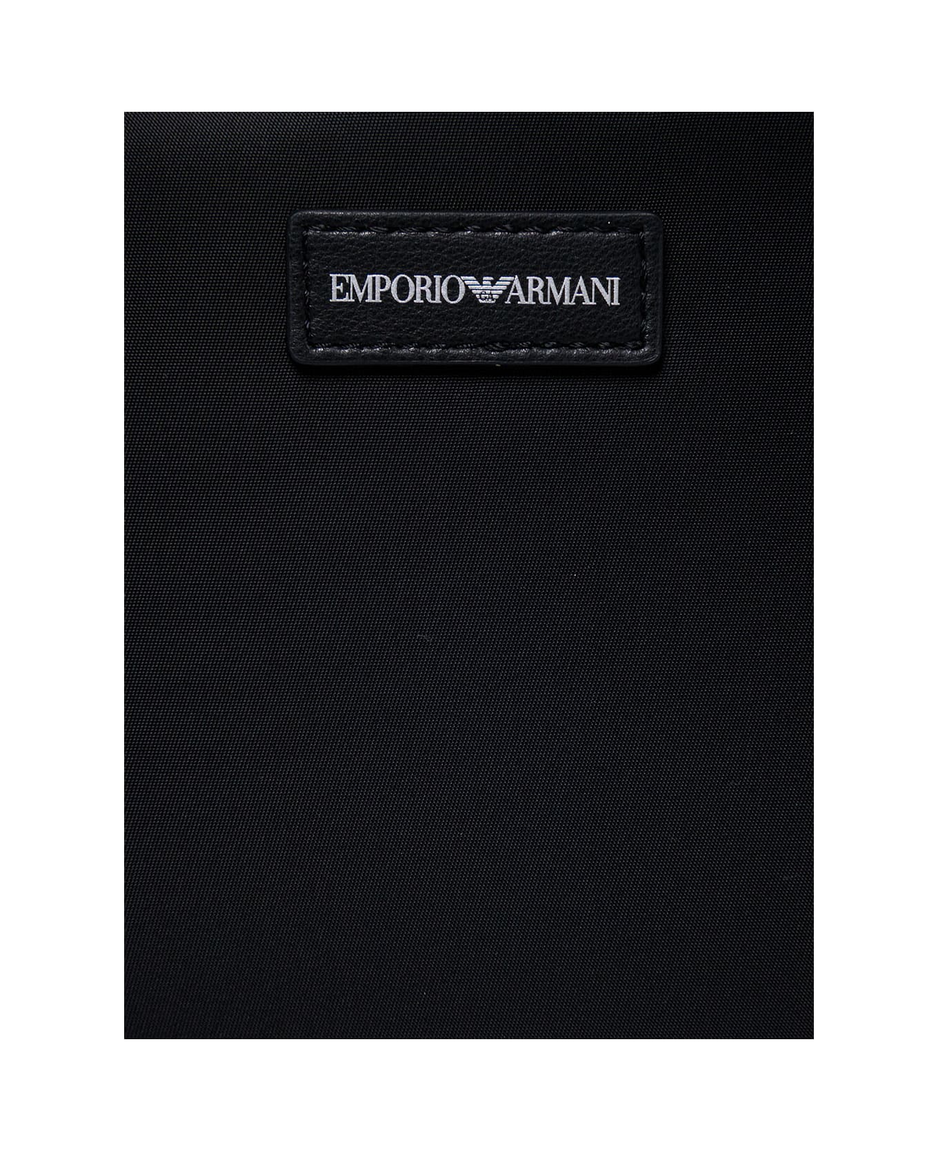 Emporio Armani Crossbody Mummy Bag In Black Nylon - Black