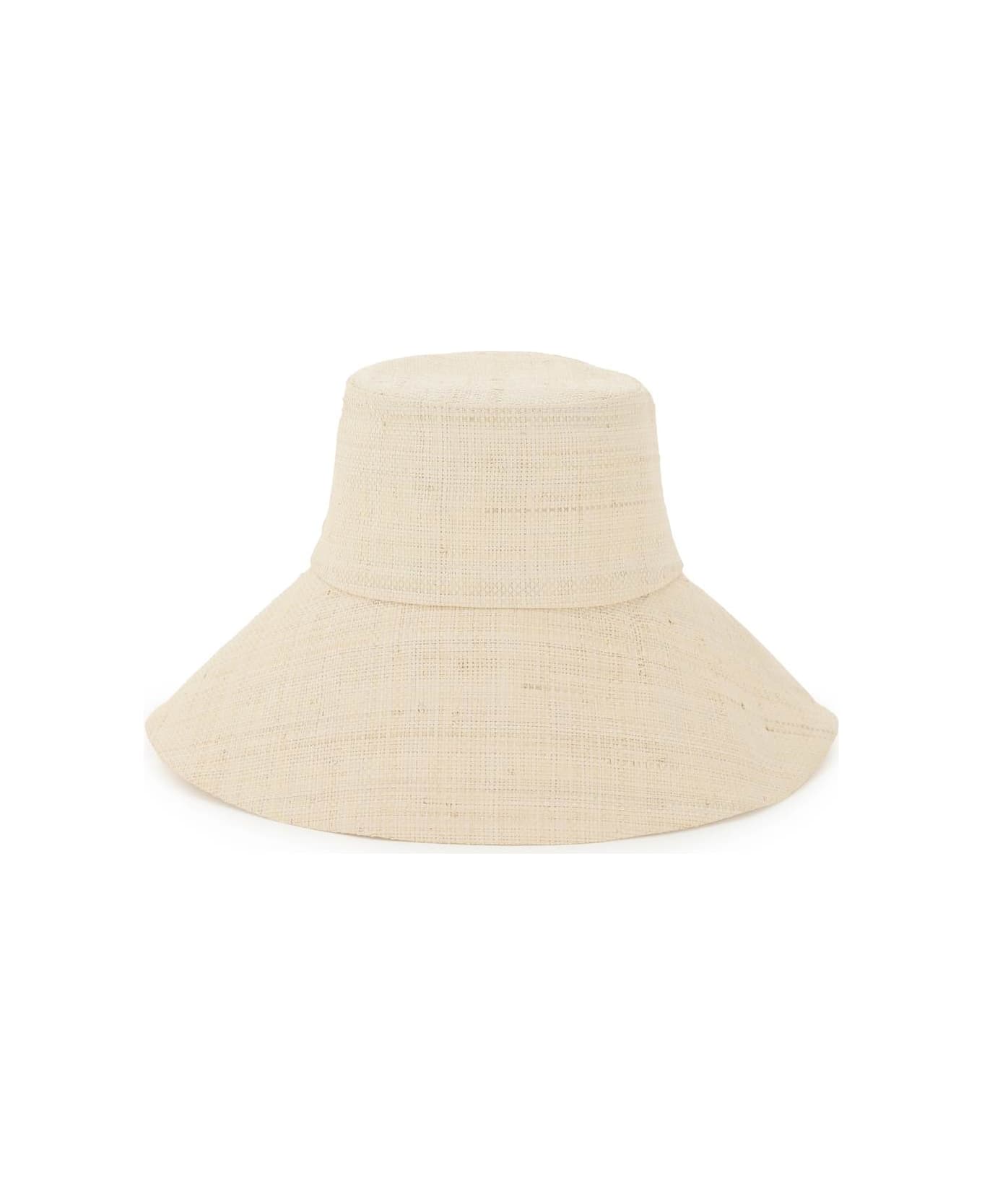 Ruslan Baginskiy Straw Wide Brim Bucket Hat - NATURAL STRAW (Beige) 帽子