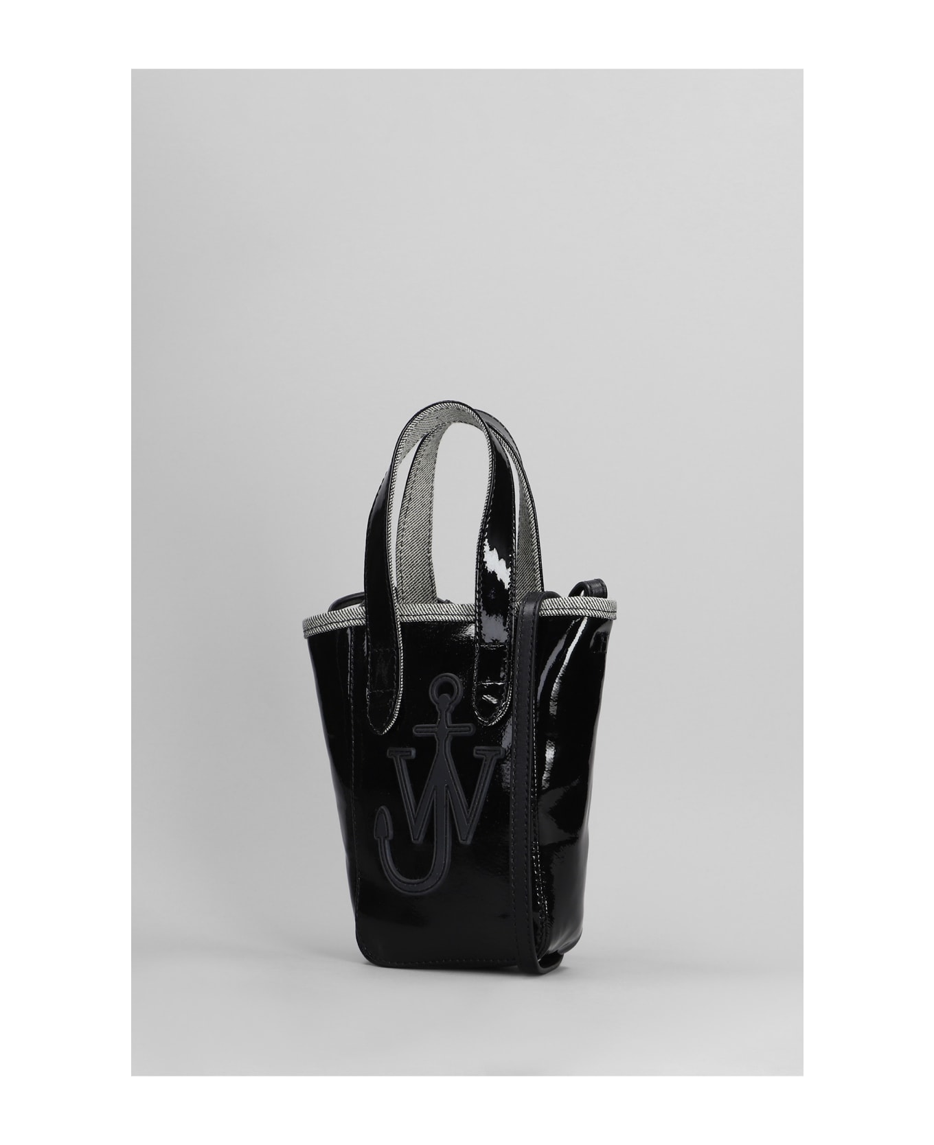 J.W. Anderson Belt Tote Shoulder Bag In Black Cotton - BLACK