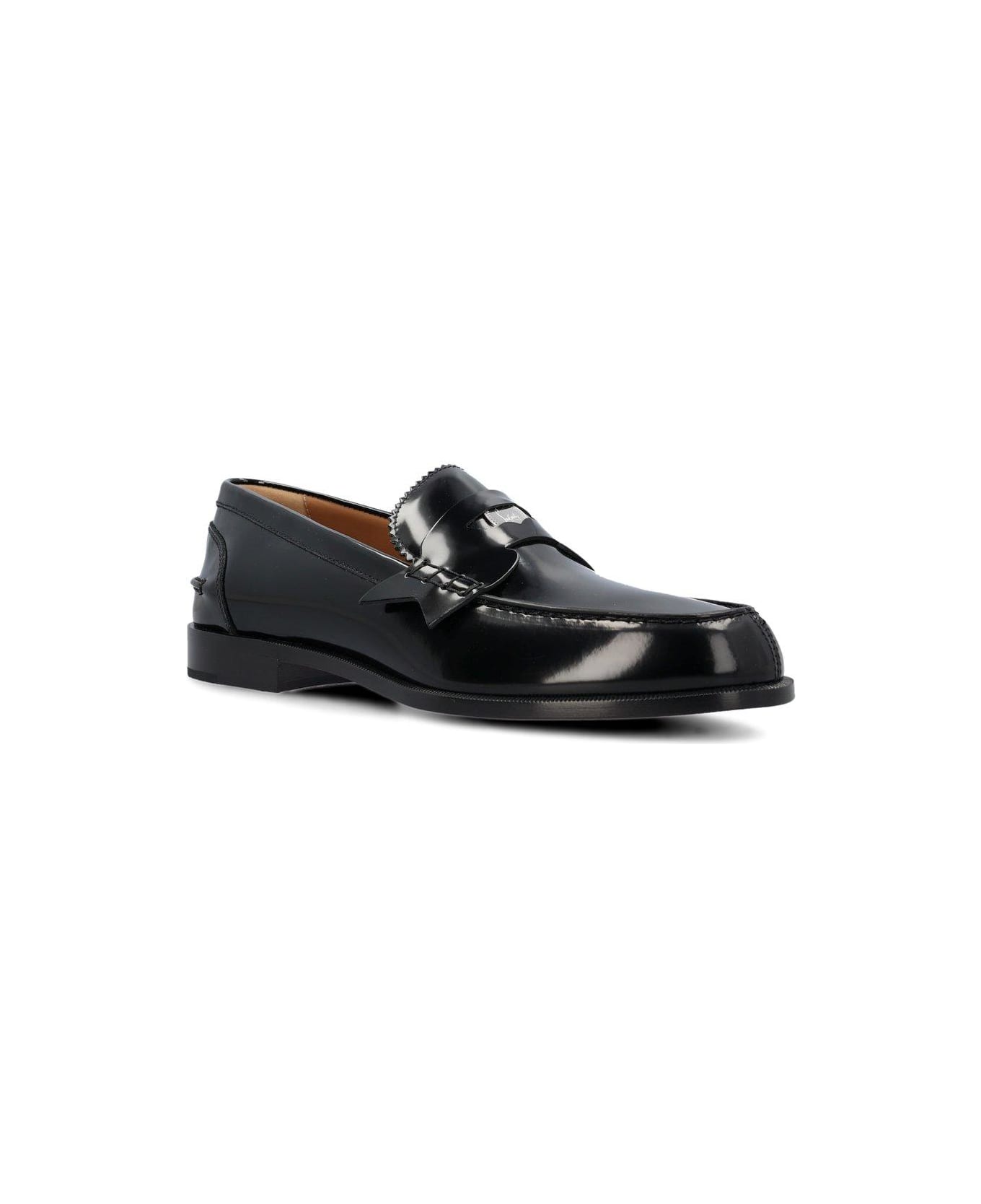 Christian Louboutin Timeless Penny Loafers - BLACK ローファー＆デッキシューズ