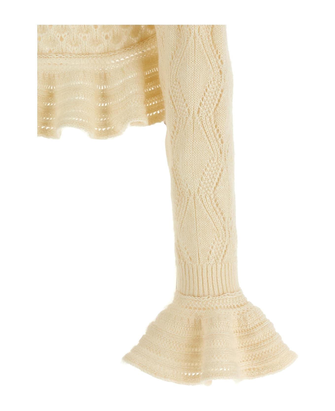 Chloé Pointelle Cardigan - White