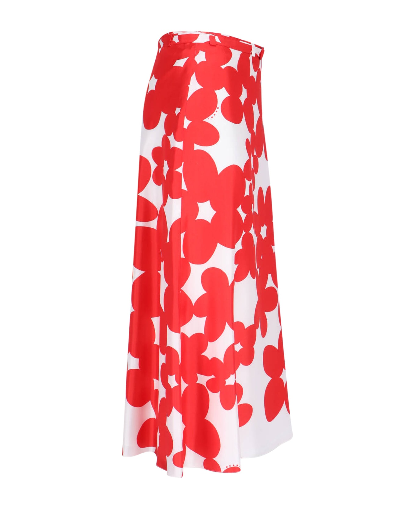 Marni 
dillies
 Silk Midi Skirt - Red