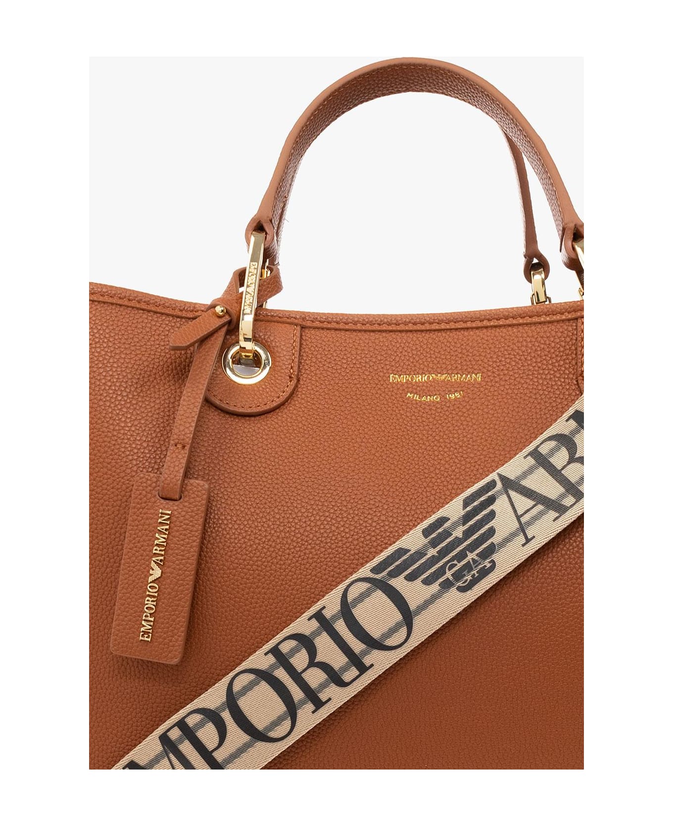 Emporio Armani 'myea Medium' Shopper Bag - Leather