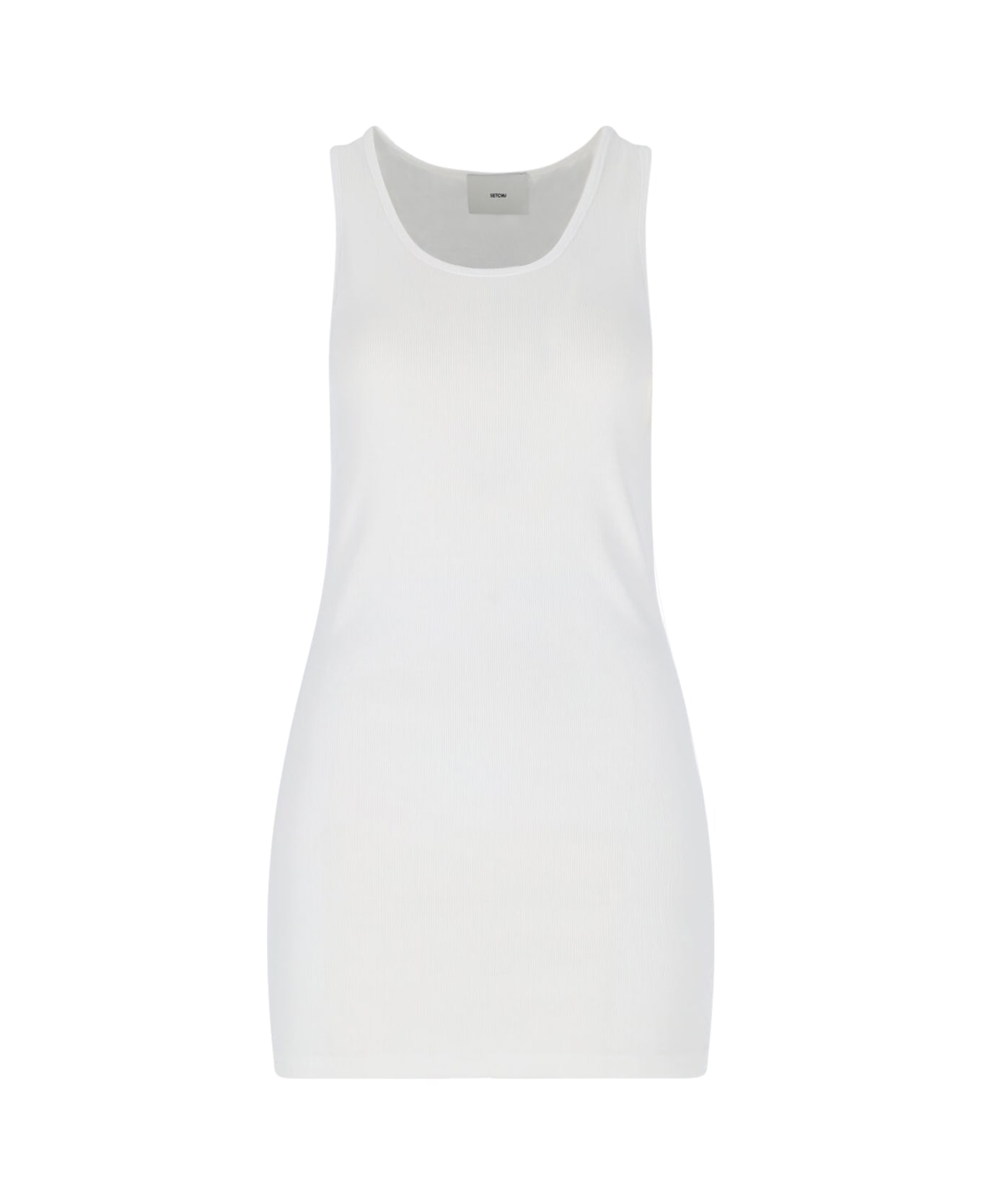 Setchu Logo Mini Dress - White