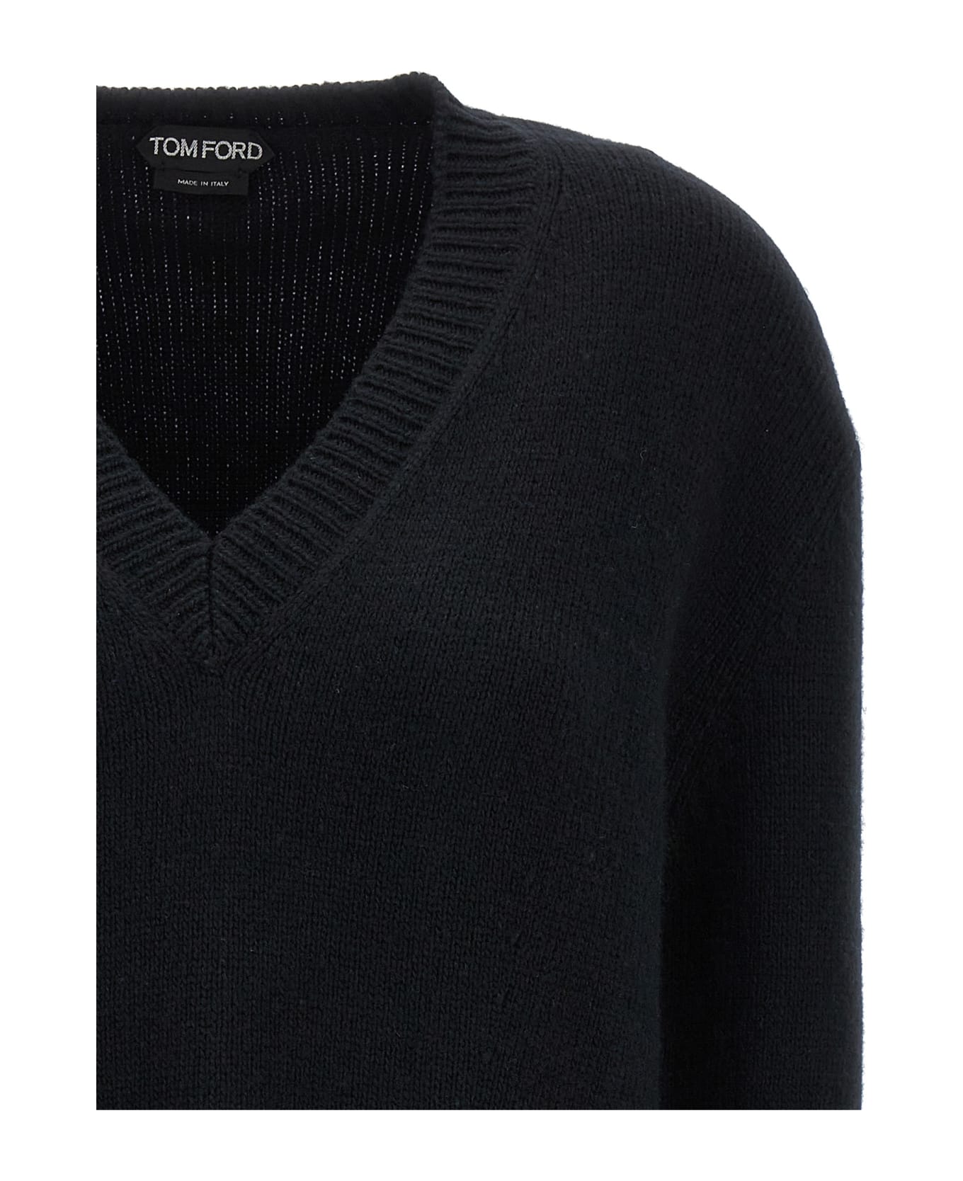 Tom Ford Mixed Cachemire Sweater - Black ニットウェア