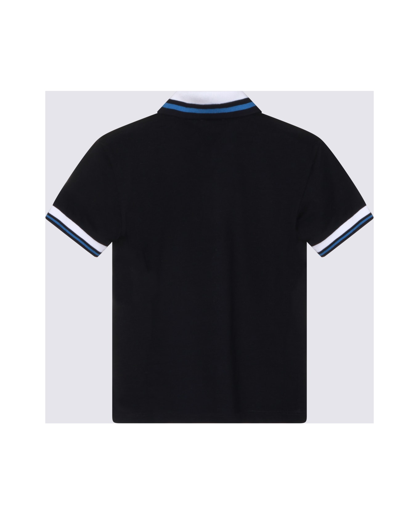 Dolce 
Gabbana Dark Blue Cotton Polo Shirt - Blue