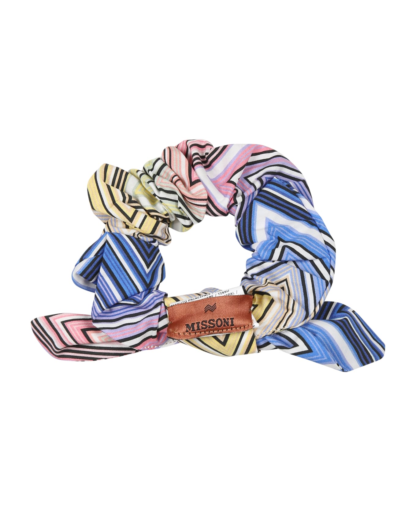 Missoni Multicolor Scrunchie For Girl With Chevron Pattern - Multicolor アクセサリー＆ギフト