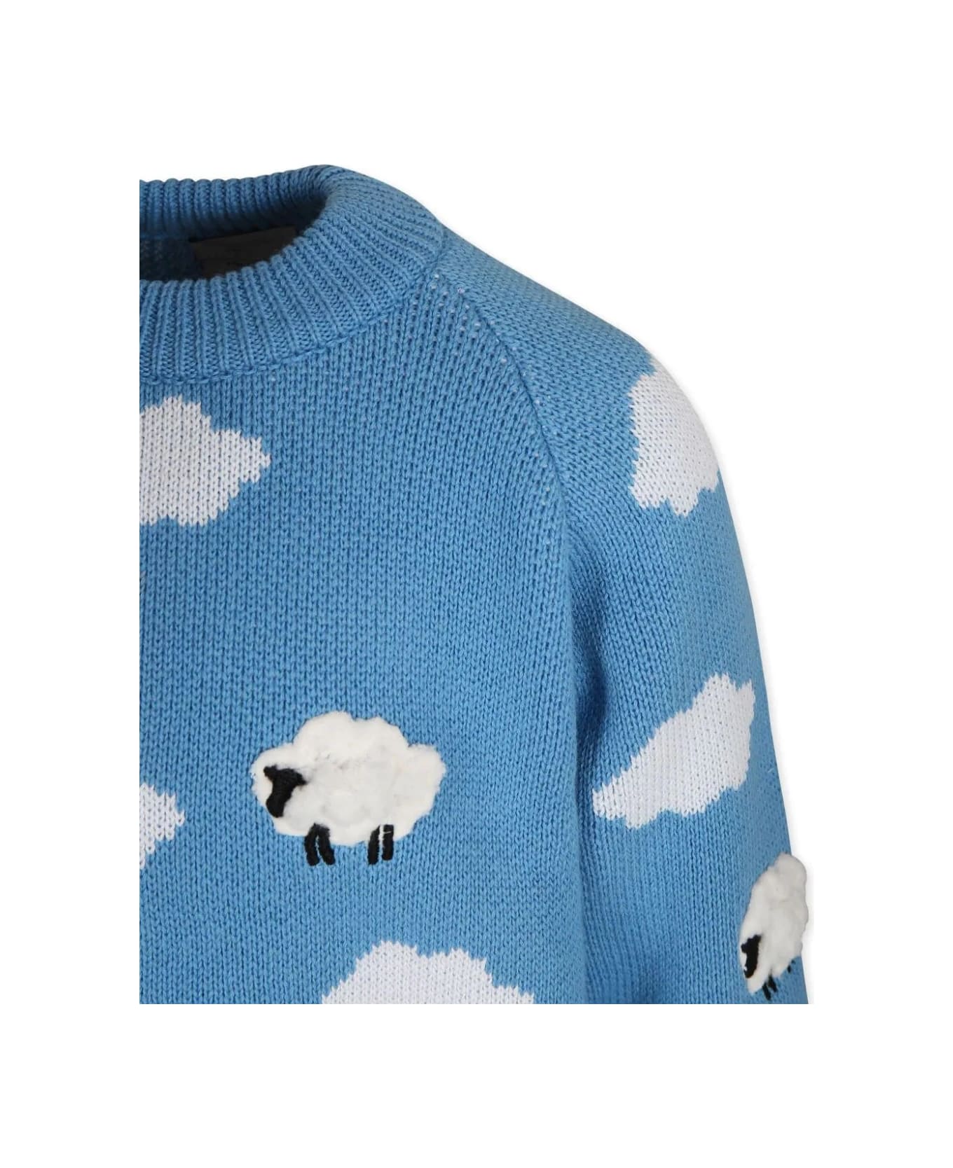 Stella McCartney Kids Maglione In Cotone-lana - Light blue