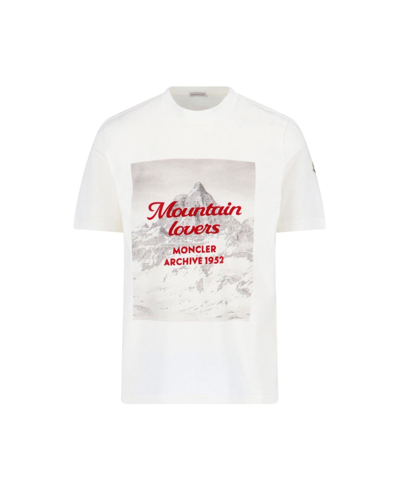 Moncler 1952 Printed Crewneck T-shirt - White