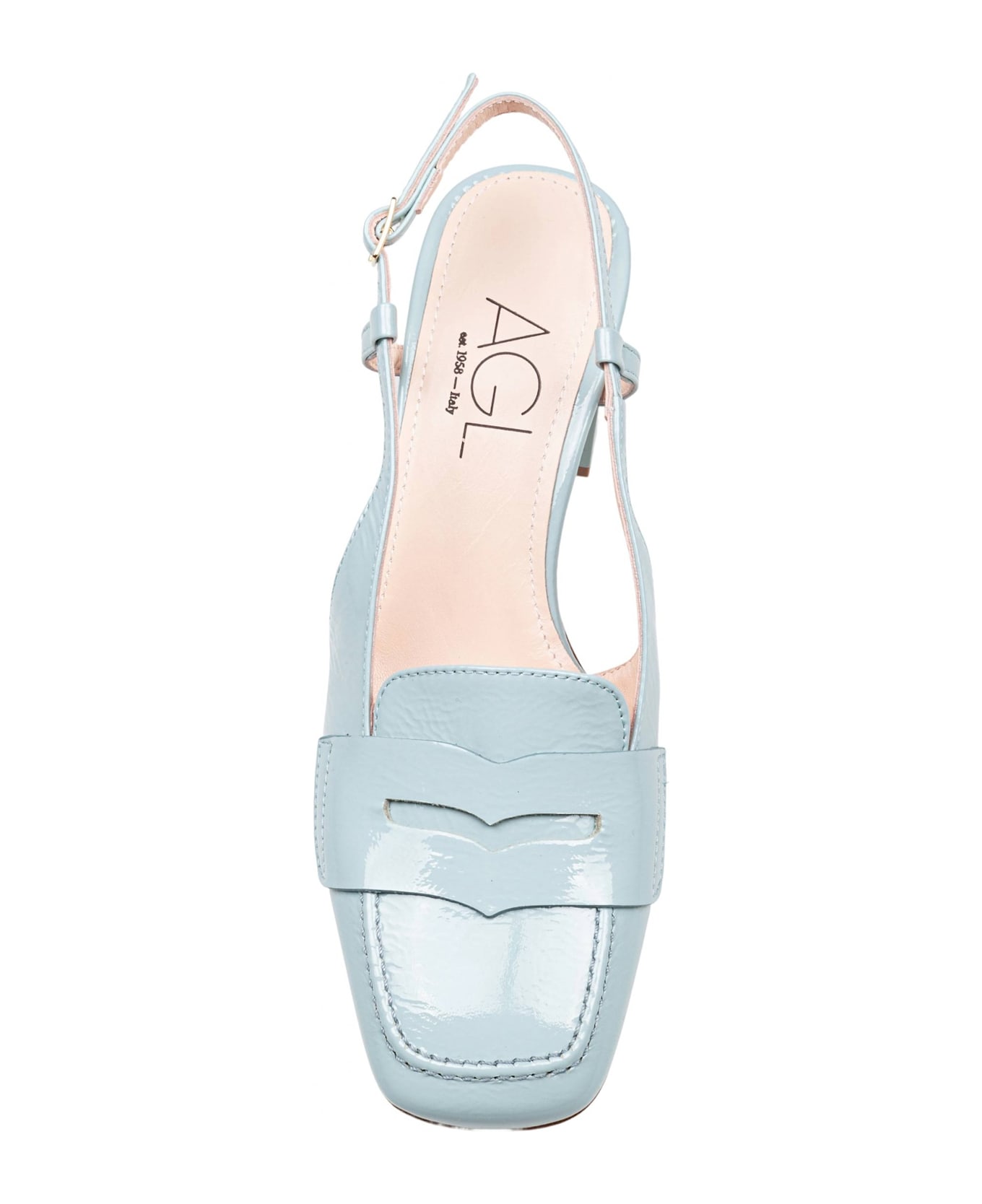 AGL Angie Angie Classic Moccasin In Patent Leather Matcha Color - Matcha