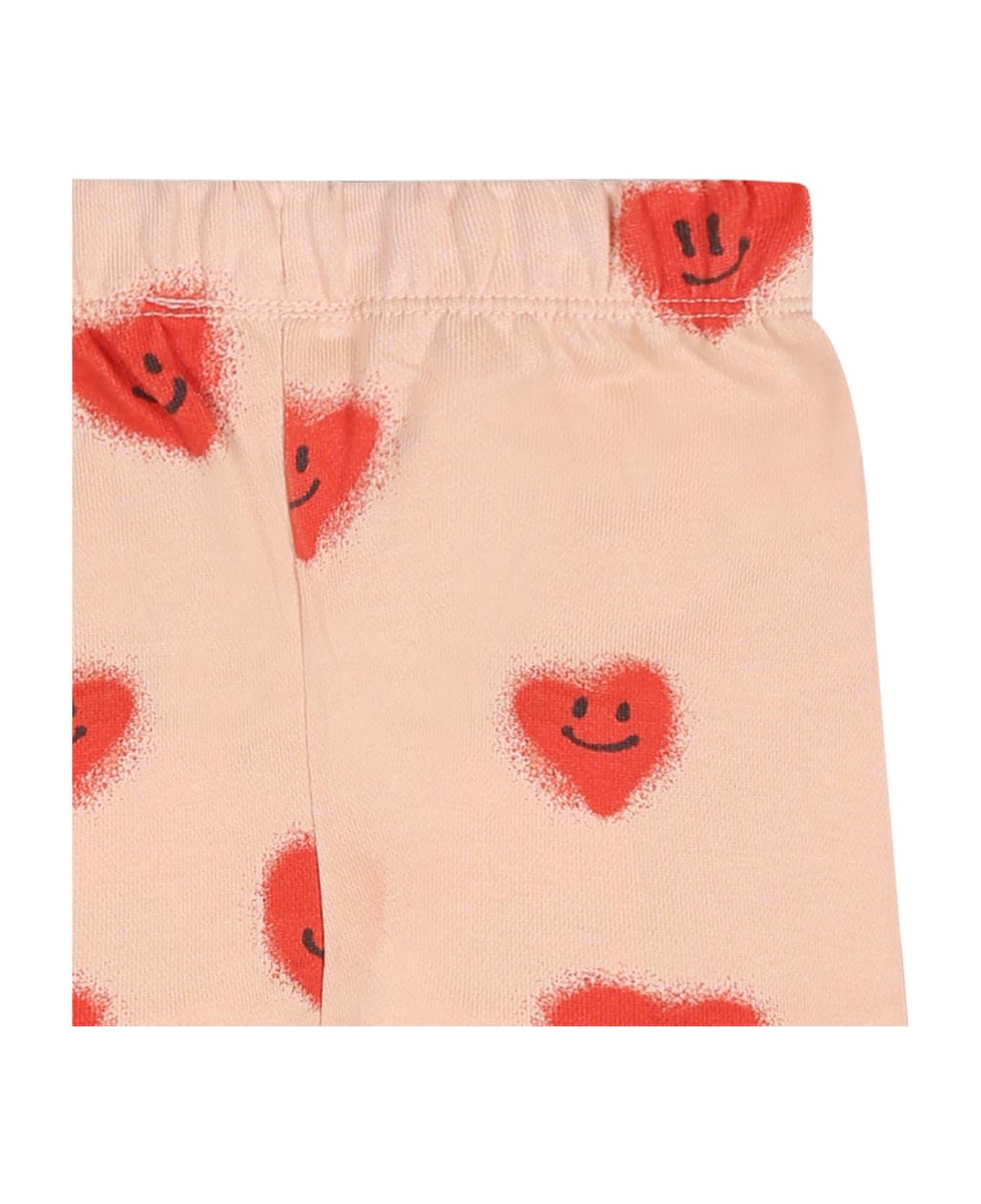 Molo Pink Trousers For Baby Girl With Smiley - Pink ボトムス