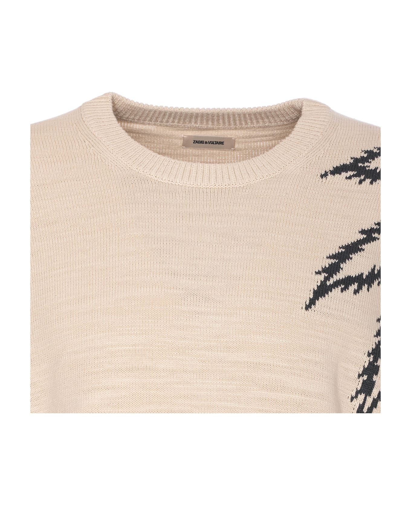 Zadig 
Voltaire Marko Palm Tree Sweater - Beige
