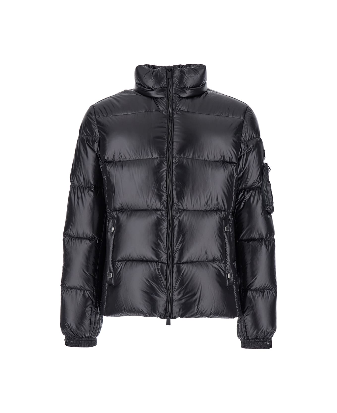 TATRAS 'belbo' Black Down Jacket With Hood And Logo Patch In Tech Fabric Man - Black