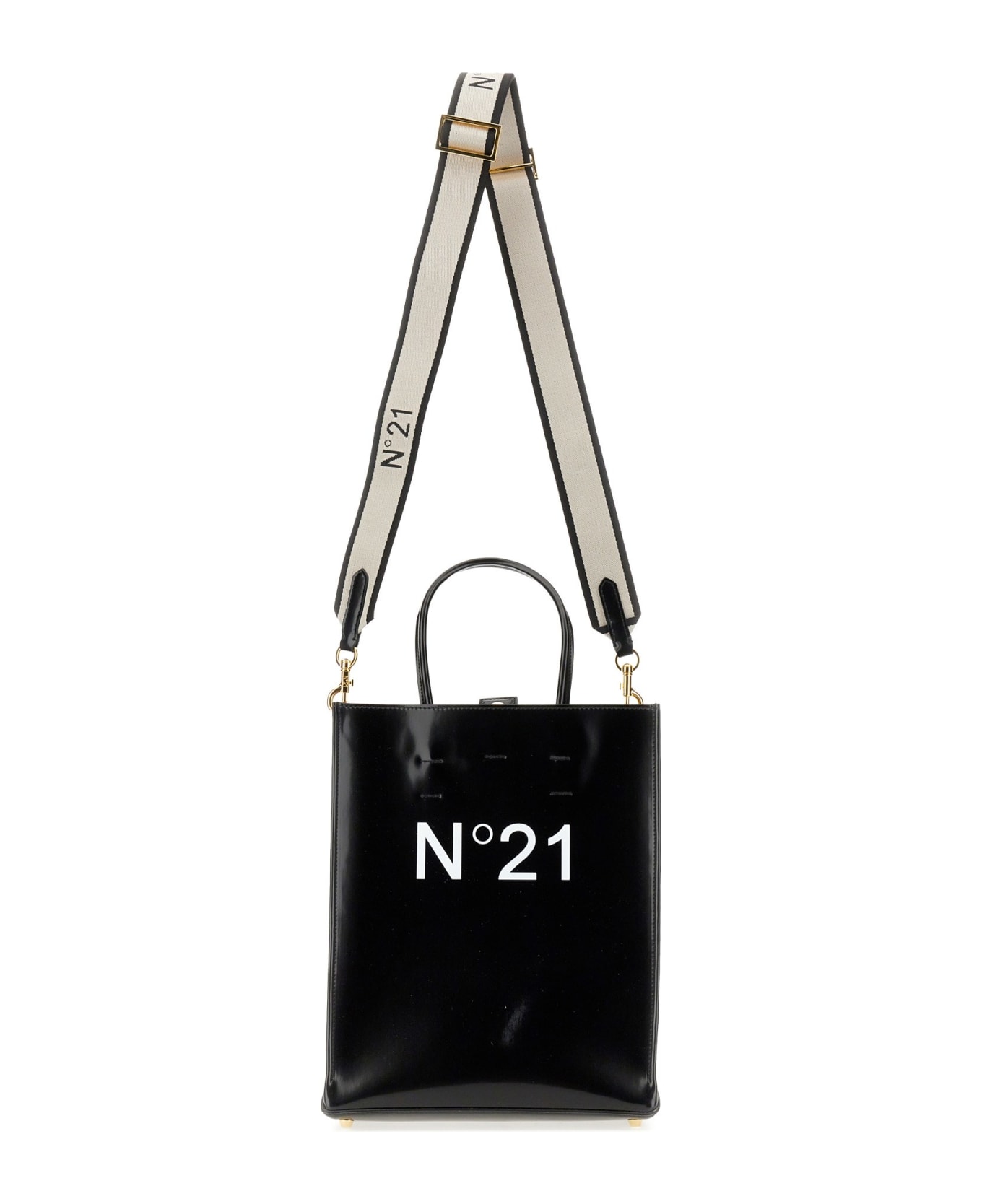 N.21 Small Vertical Shopper Bag - NERO