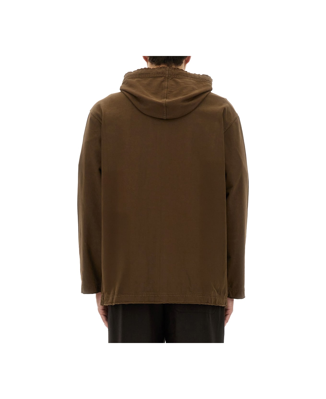 Uma Wang Zipper Hoodie - BROWN