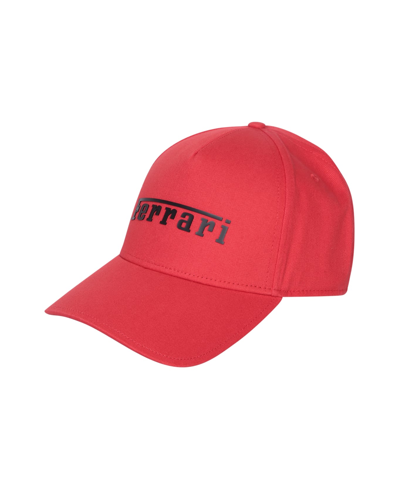 Ferrari Rubberized Logo Red Hat - Red