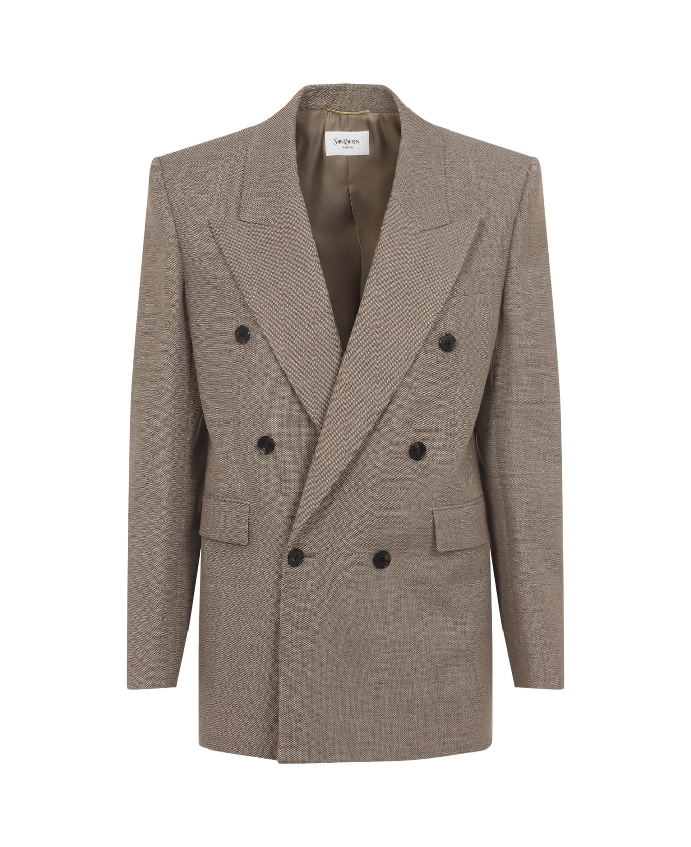 Saint Laurent Tailored Wool Jacket - Taupe Beige