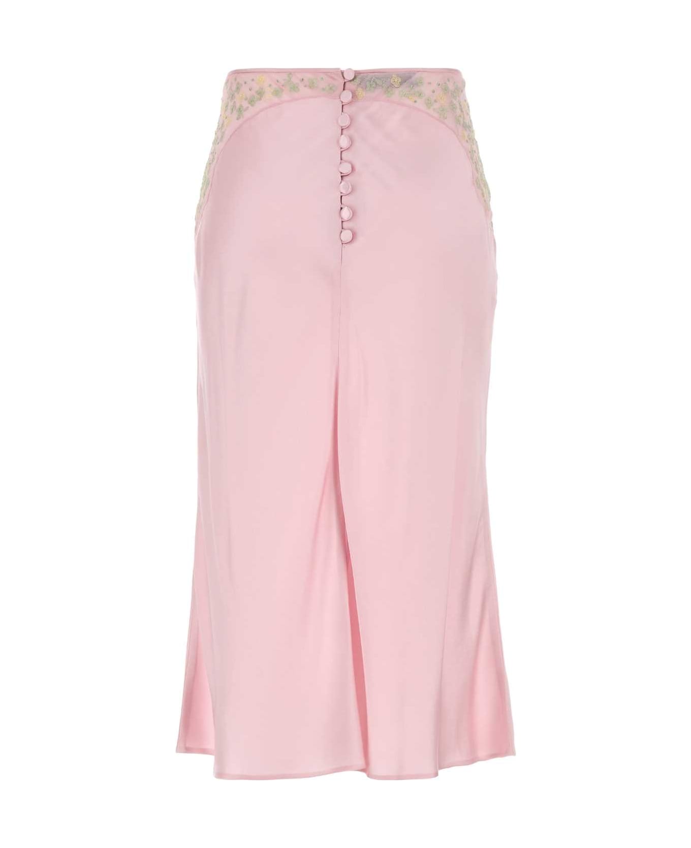 Prada Pink Satin Skirt - ROSA