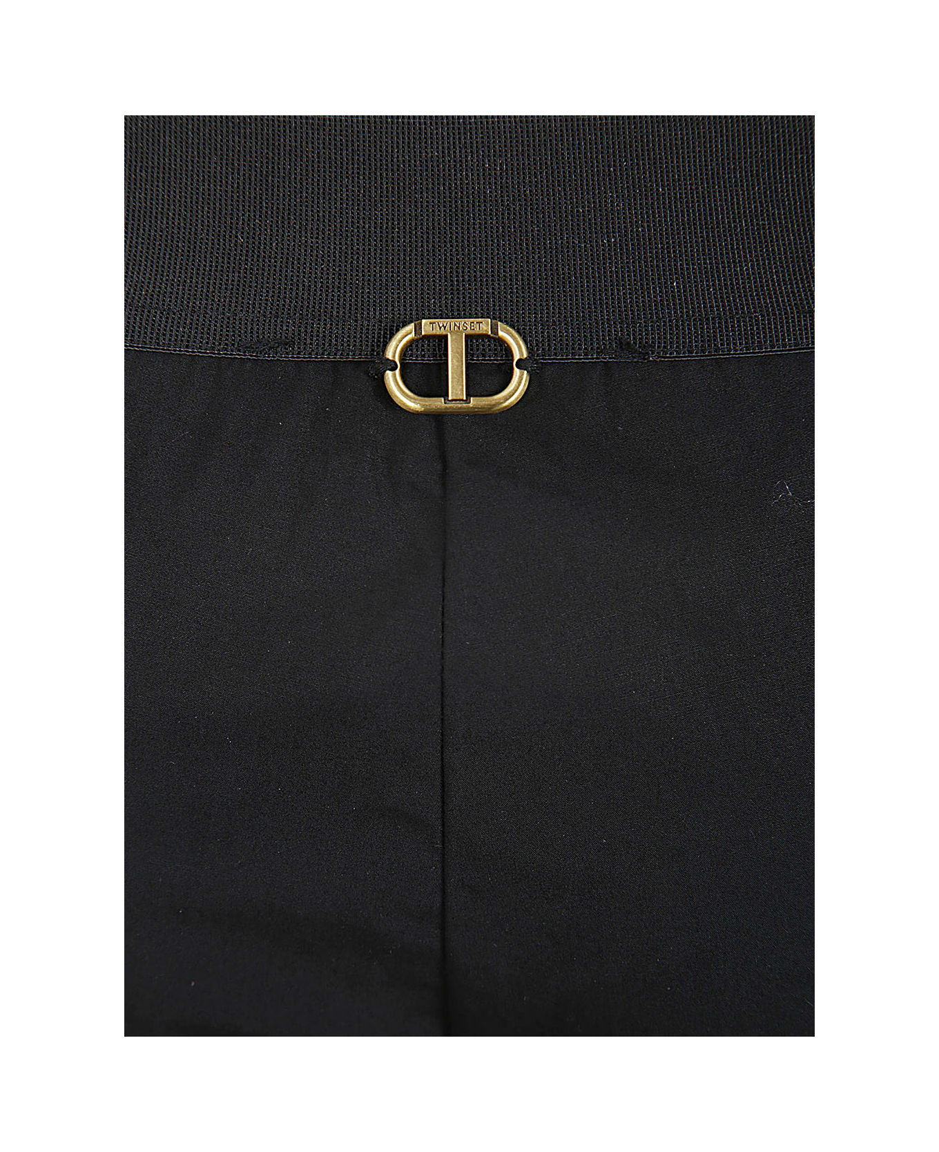 TwinSet Regular Popeline Trouser - Black