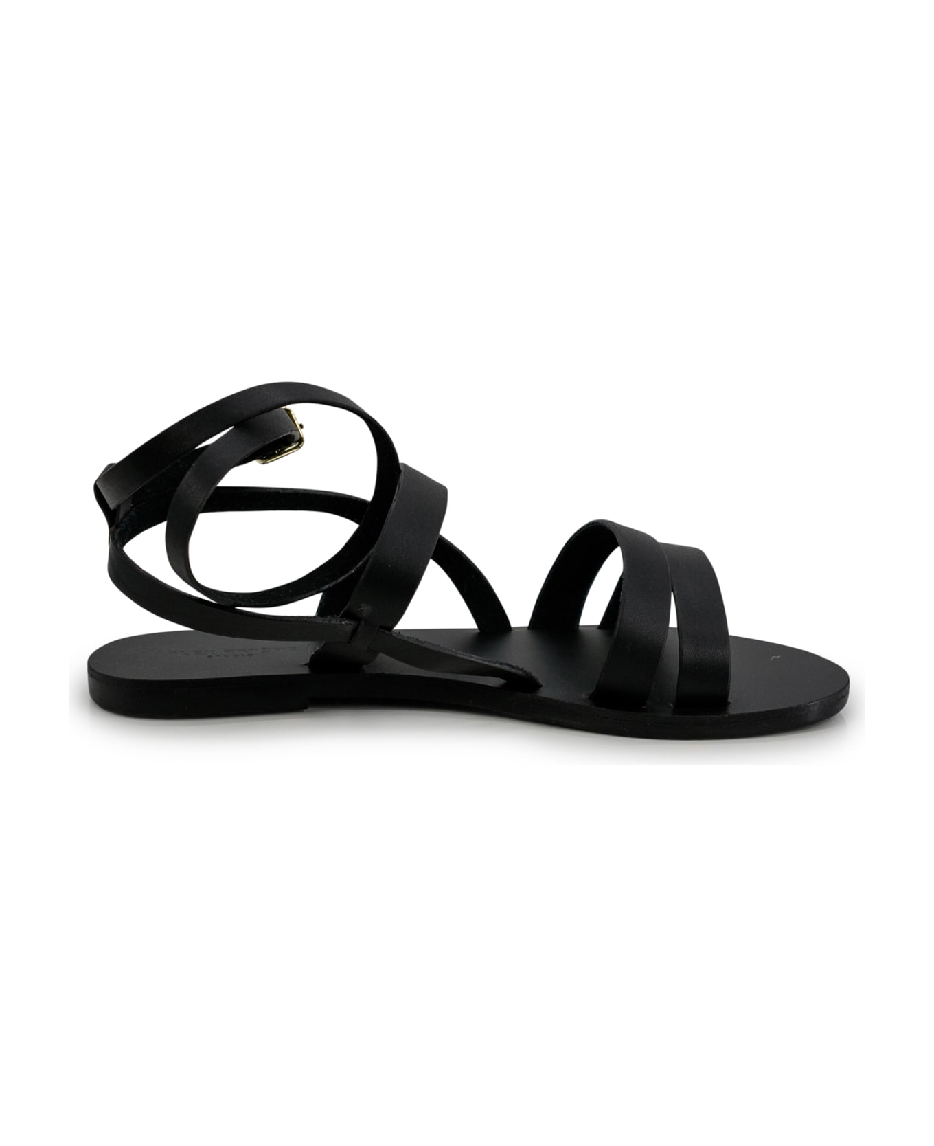 Manebi Mika Leather Sandals - Black