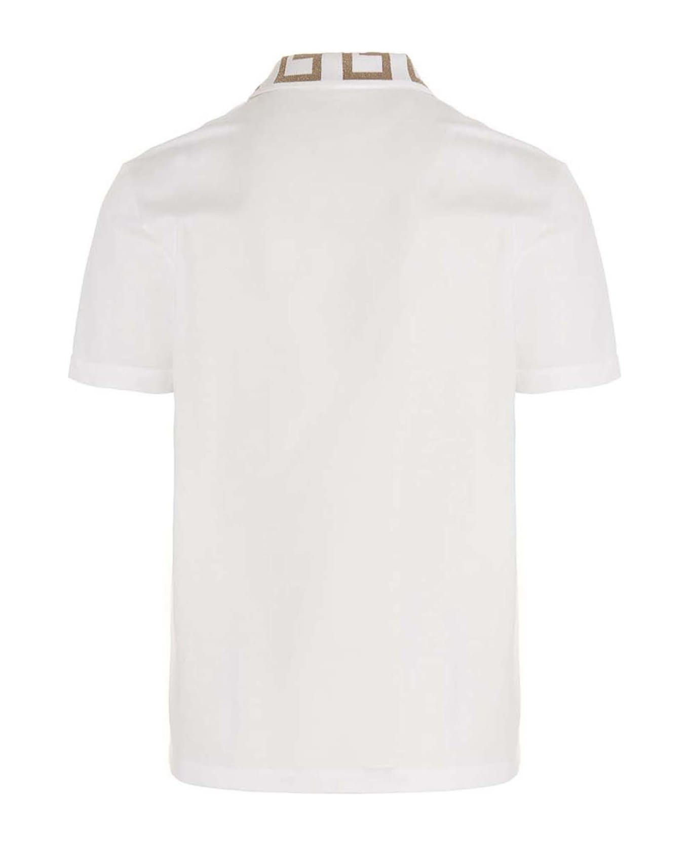 Versace 
greca
 Polo Shirt - White