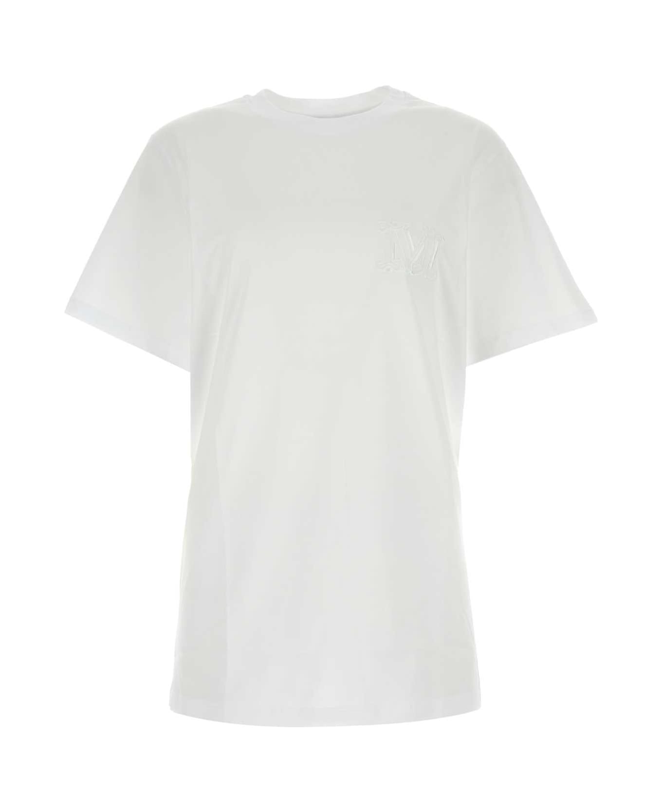 Max Mara White Cotton Mango T-shirt - BIANCO OTTICO