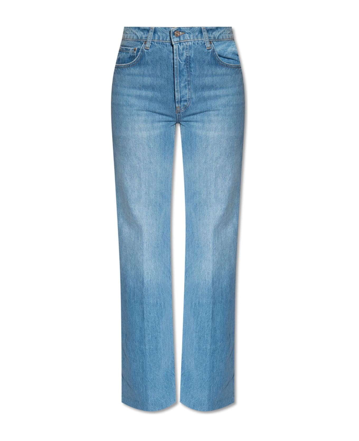 Anine Bing 'hugh' Wide Leg Jeans - Blue デニム