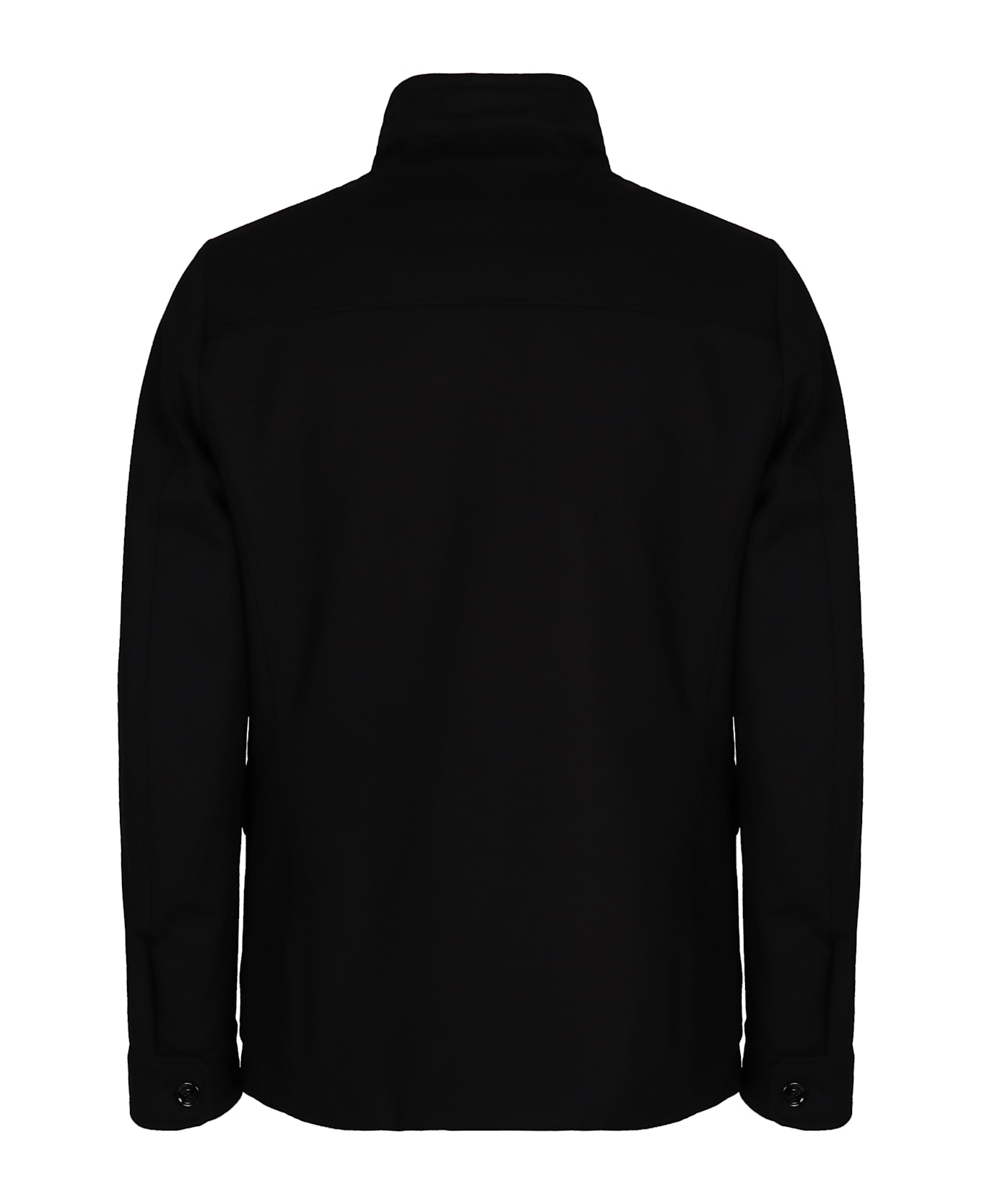 Moorer Bas Double-breasted Coat - black
