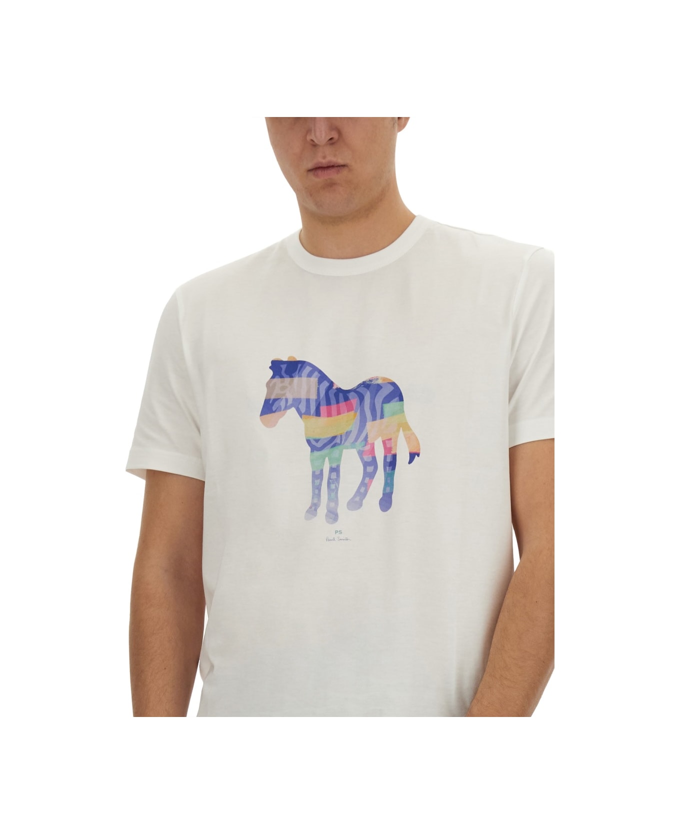 PS by Paul Smith Zebra Print T-shirt - WHITE シャツ