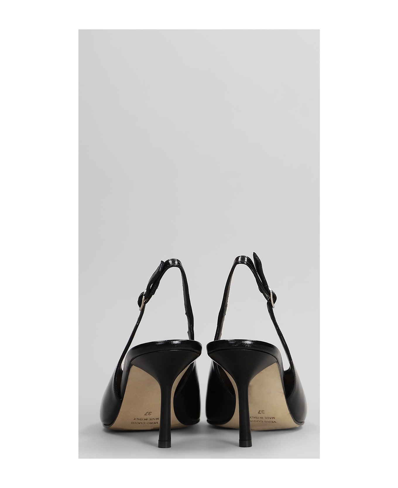 The Seller Pumps In Black Leather - black