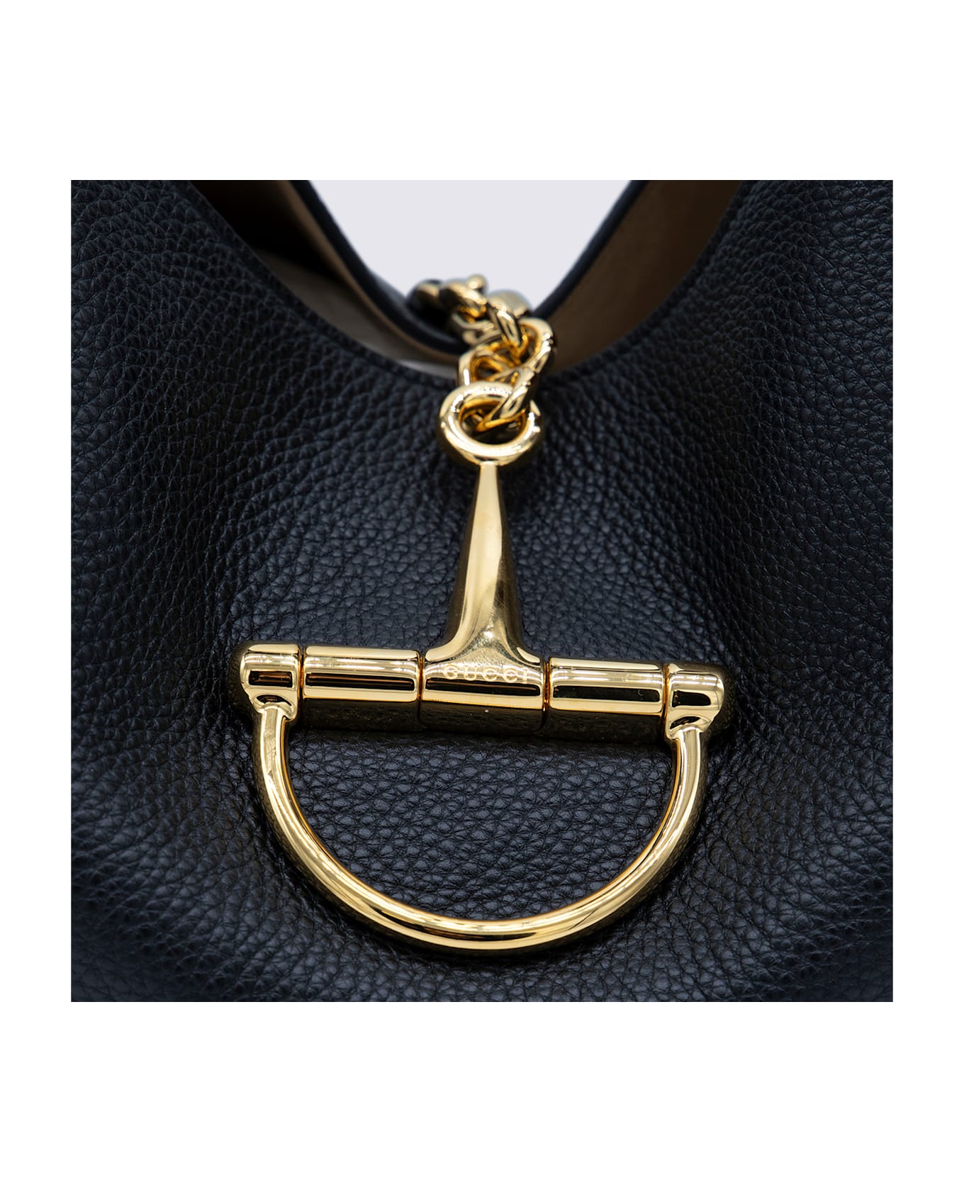 Gucci Black Leather Softbit Maxi Totes