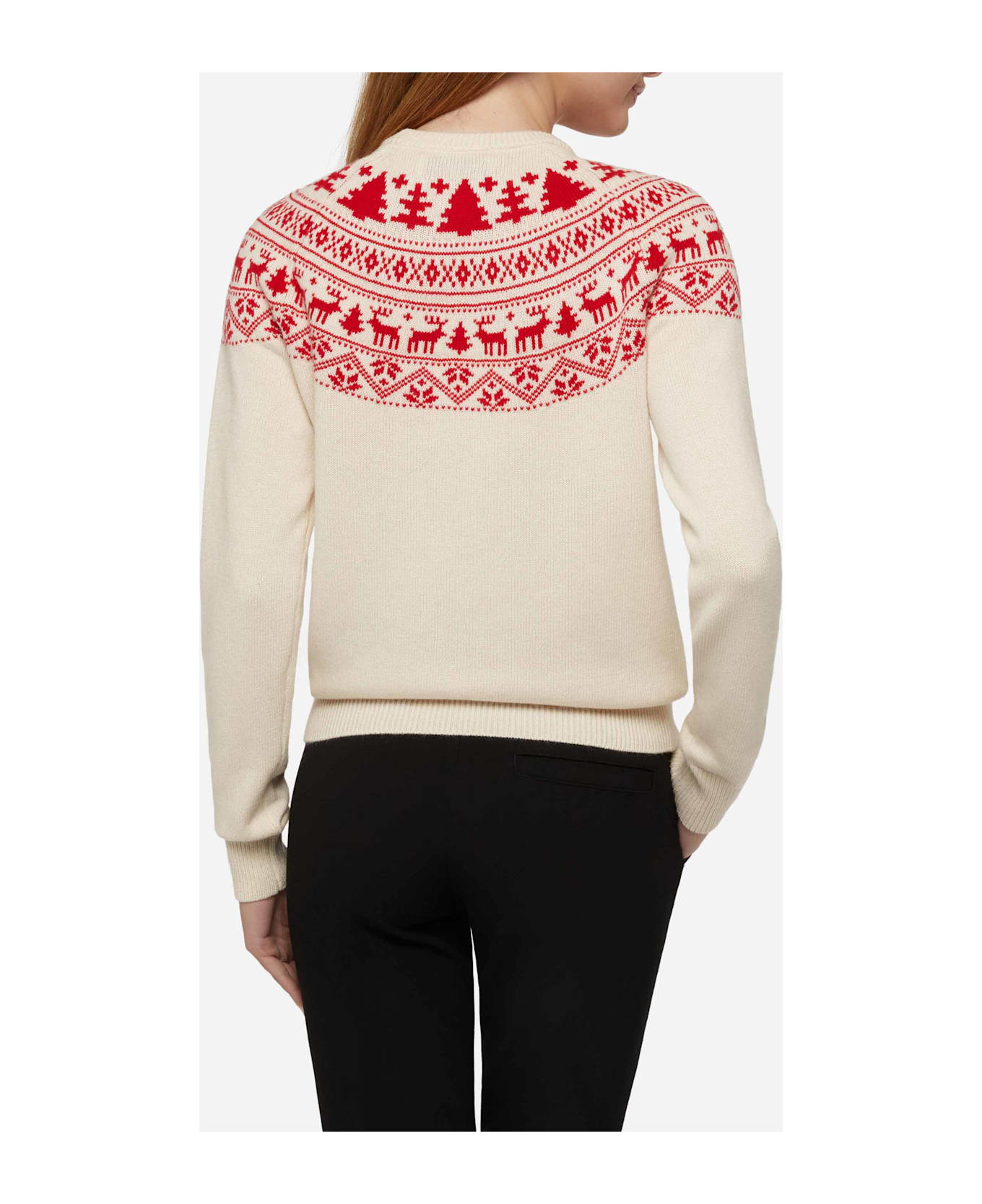 MC2 Saint Barth White Sweater New Queen With I
m Not Santa Jacquard - unknown