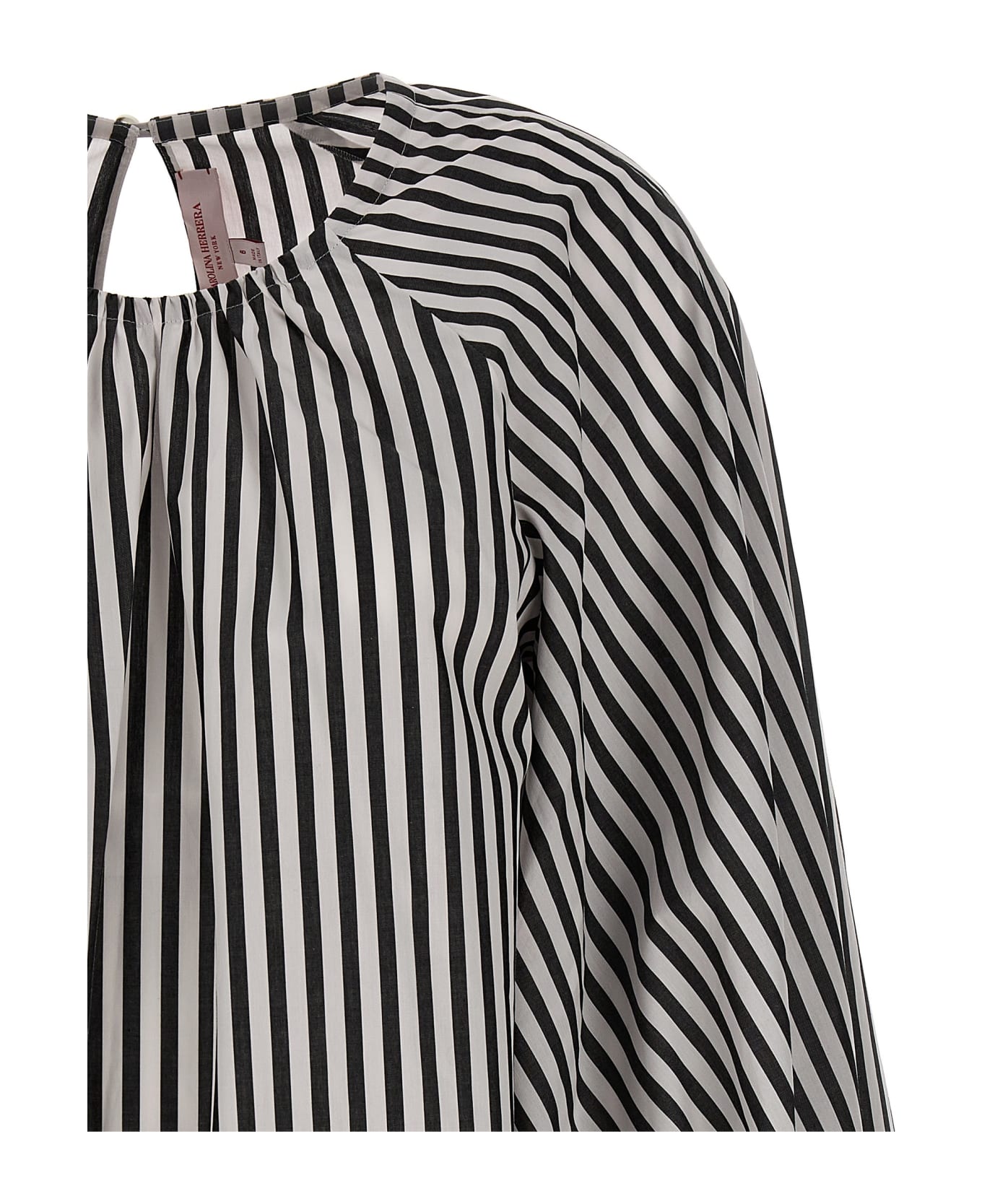 Carolina Herrera Striped Bloshirt - White/Black
