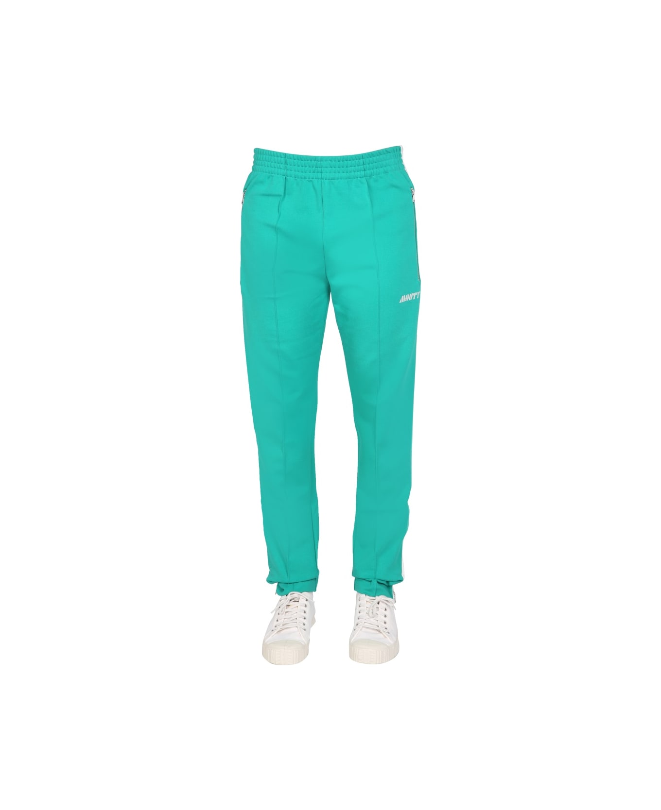 Mouty Logo Embroidery Jogging Pants - GREEN