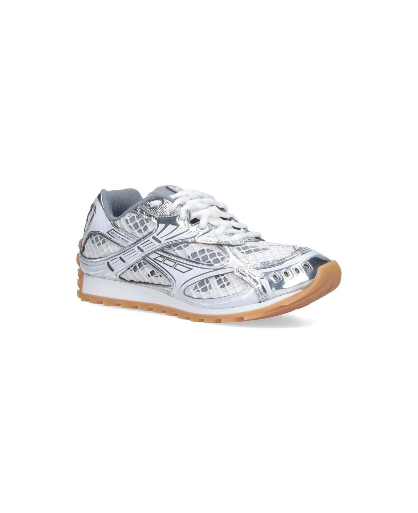 Bottega Veneta Multicolor Orbit Sneakers - SILVERWHITEOPWRUB