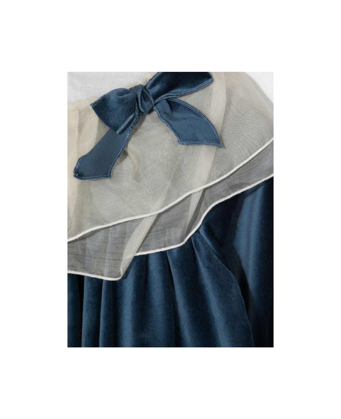 La stupenderia Dress With Bow - Blue ワンピース＆ドレス
