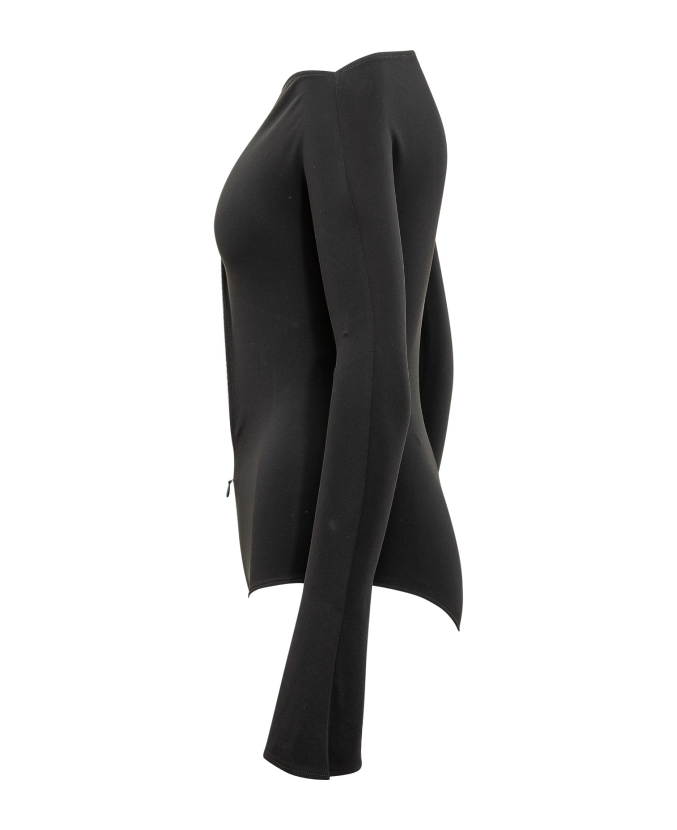 Courrèges Crepe Jersey Bodysuit - BLACK ボディスーツ