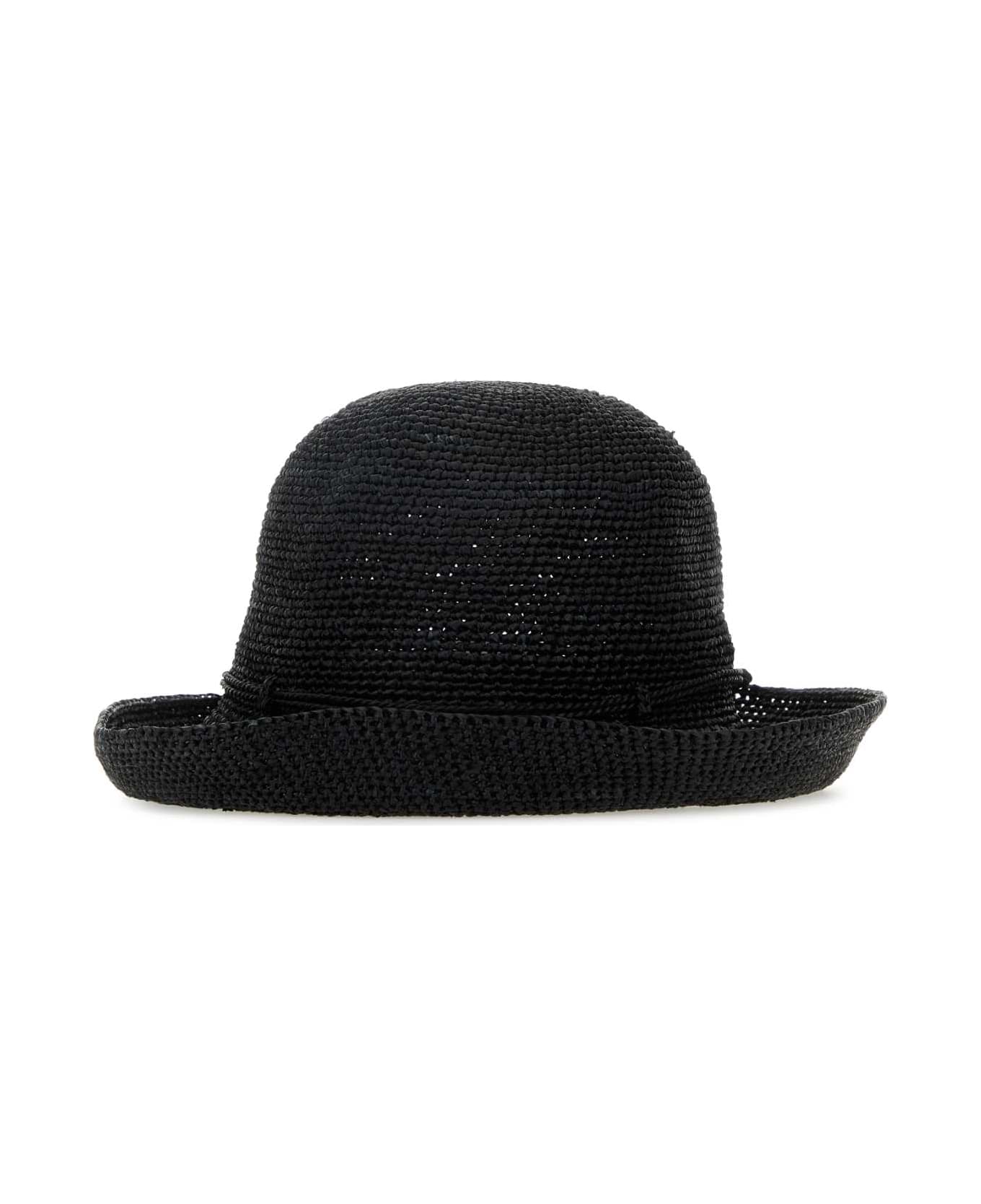 Helen Kaminski Black Raffia Provence 08 Hat - CHARCOAL