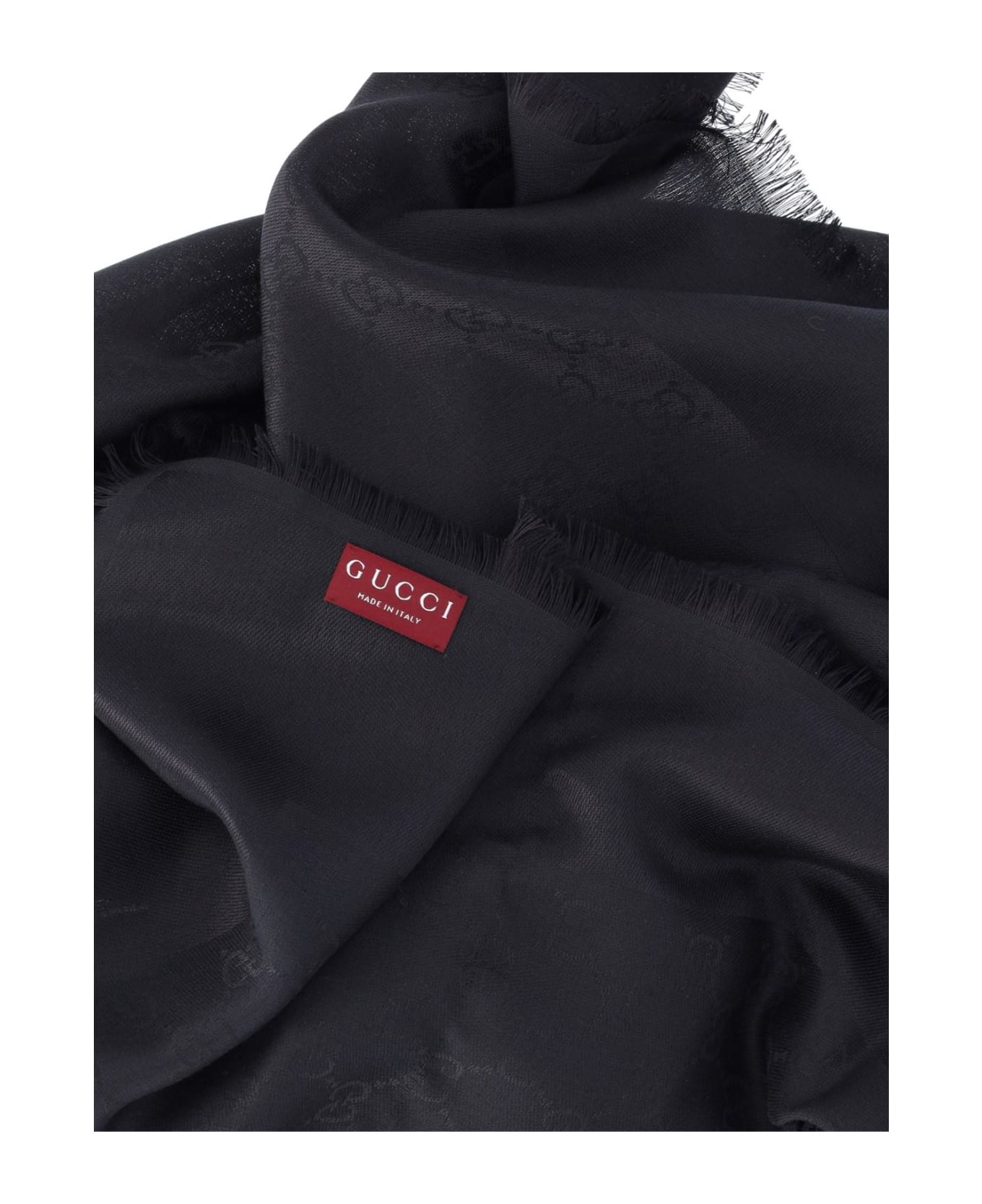 Gucci 
gg
 Silk And Cotton Shawl - Black