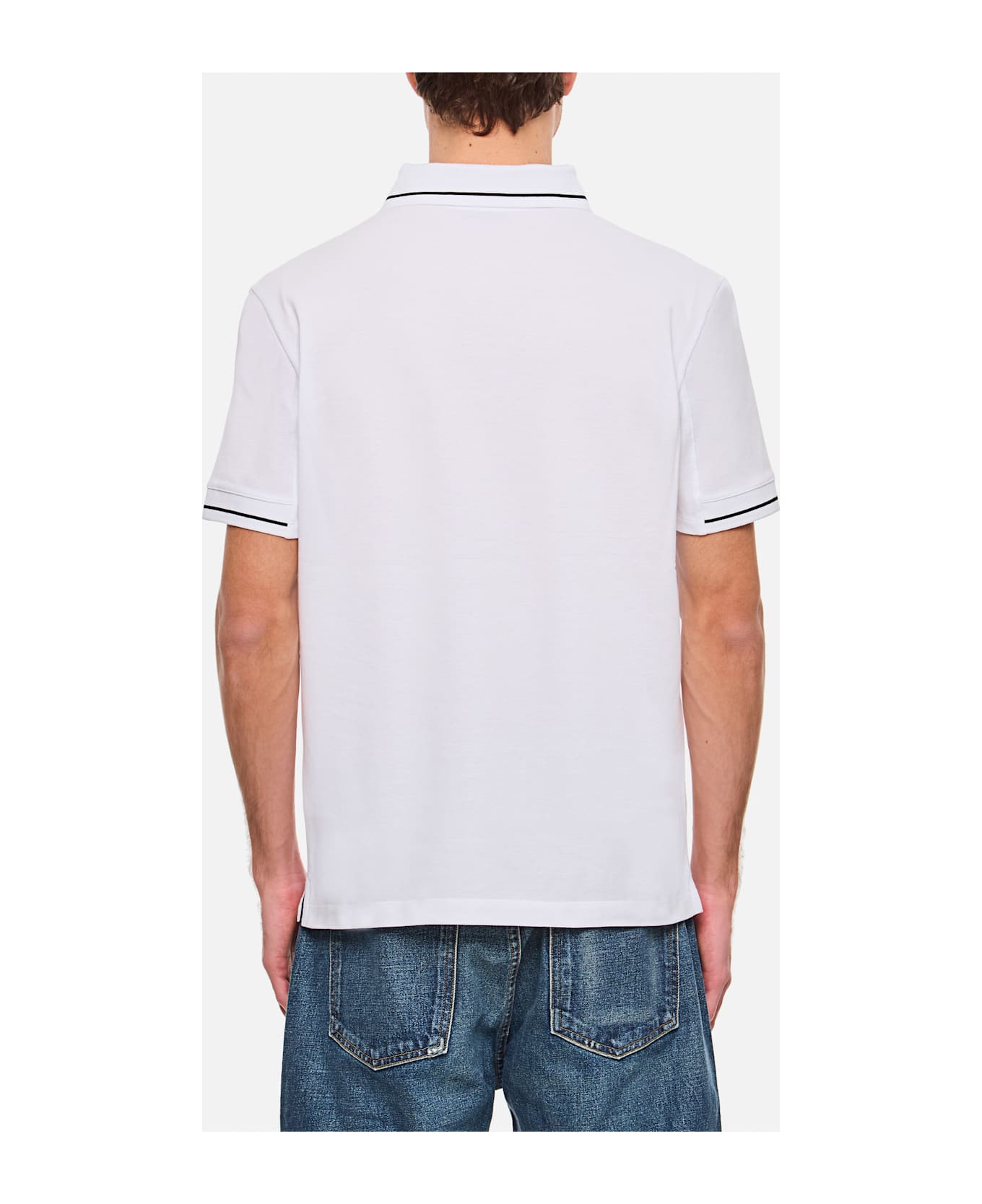 Moncler Short Sleeves Polo - White