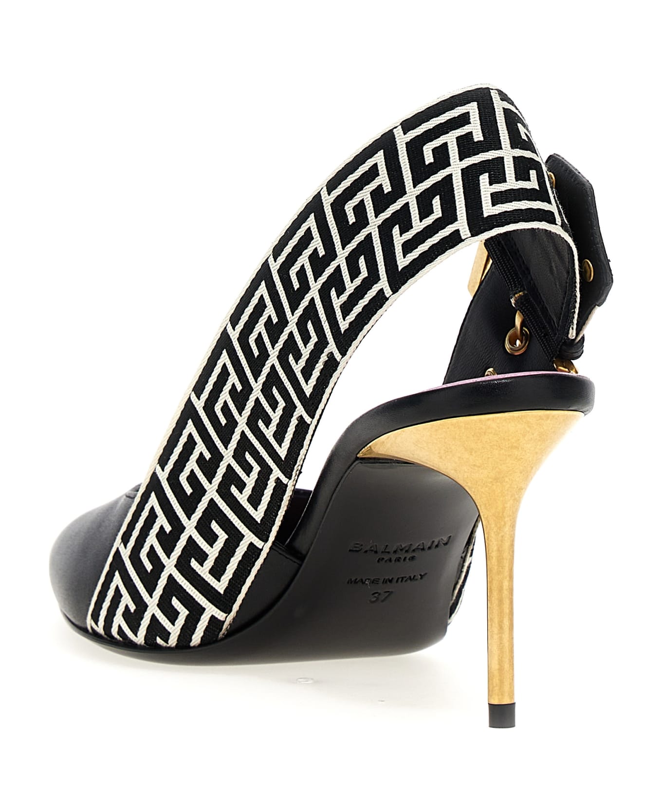 Balmain 'ruby' Slingbacks - White/Black