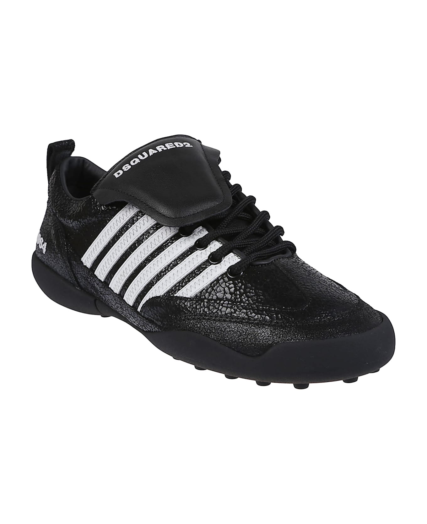 Dsquared2 Soccer Lace-up Low Top Sneakers - Nero/bianco