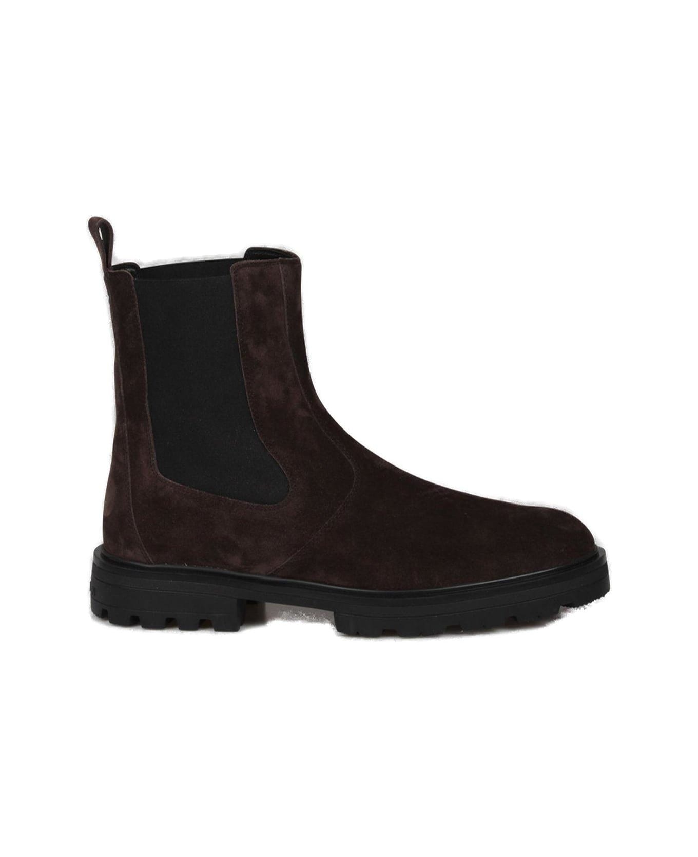Hogan H673 Round-toe Chelsea Boots - Brown ブーツ