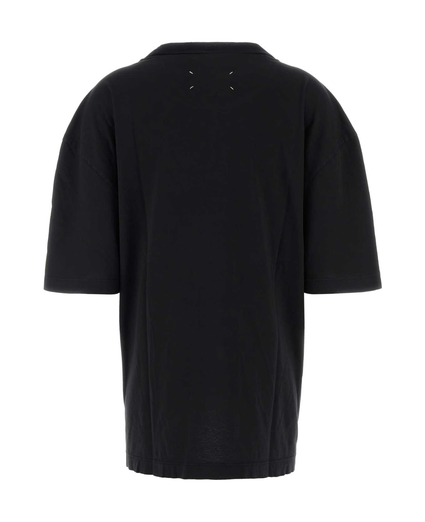 Maison Margiela Black Cotton Oversize T-shirt - WASHEDBLACK