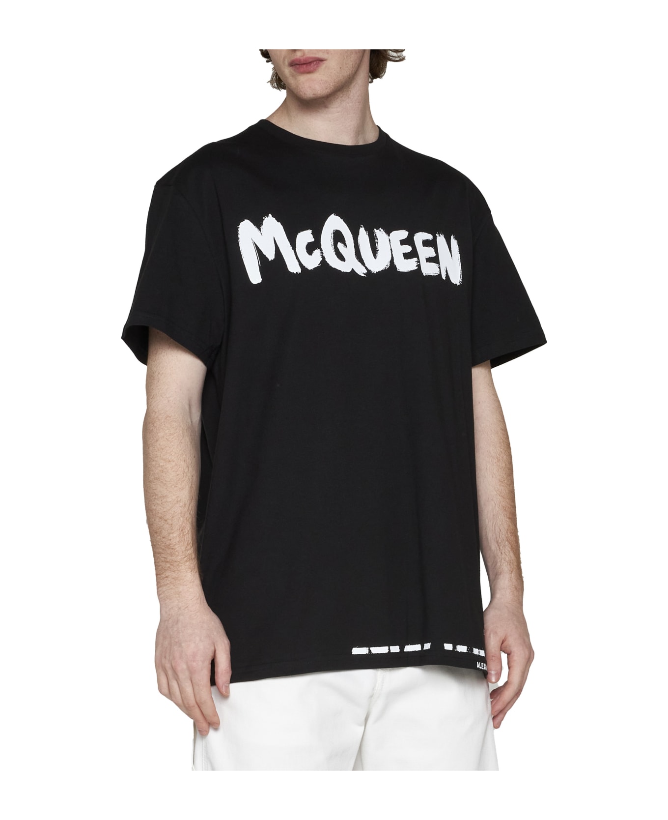 Alexander McQueen Graffiti Print T-shirt - Black シャツ