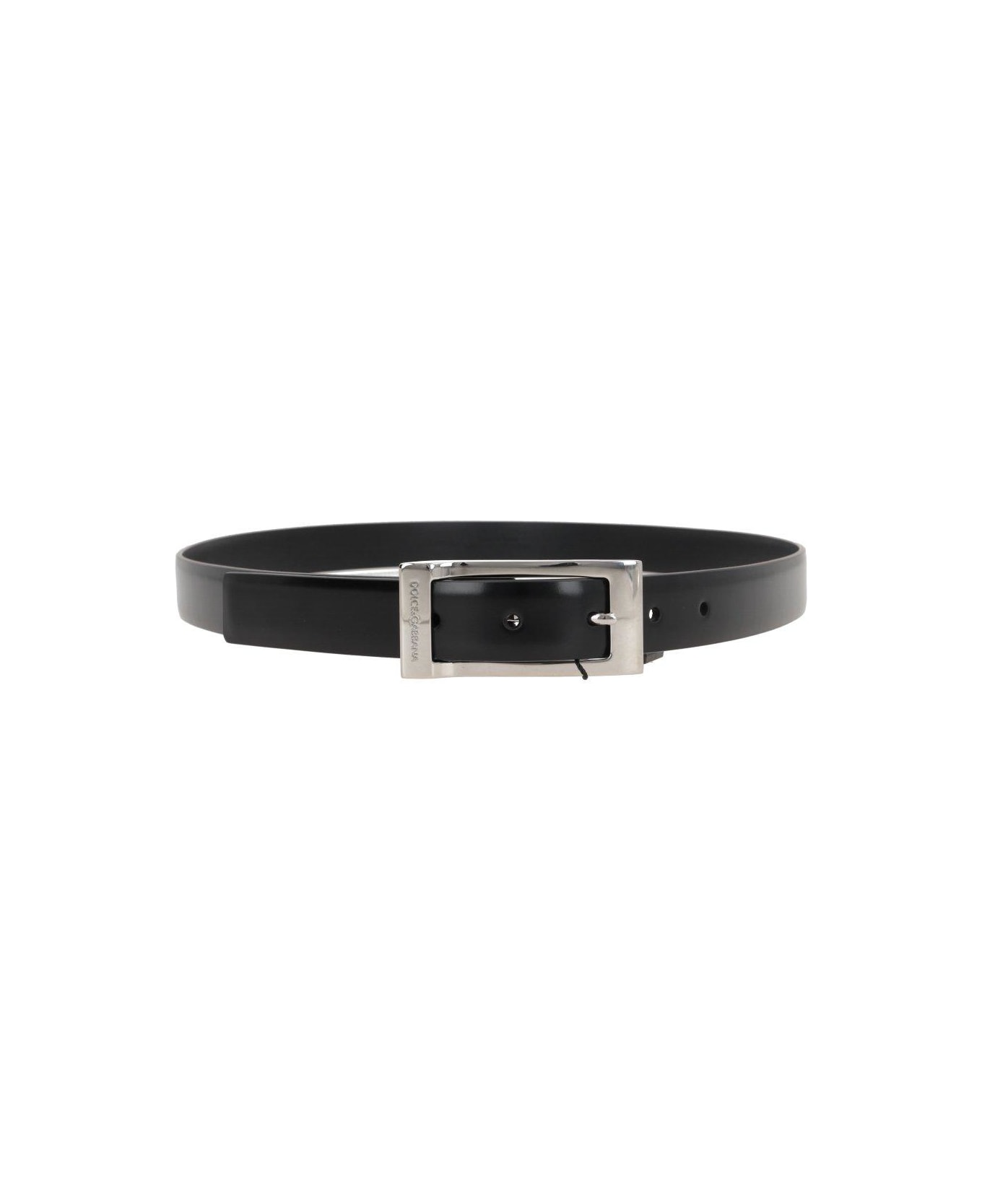 Dolce 
Gabbana Logo Engraved Buckle Belt - Nero