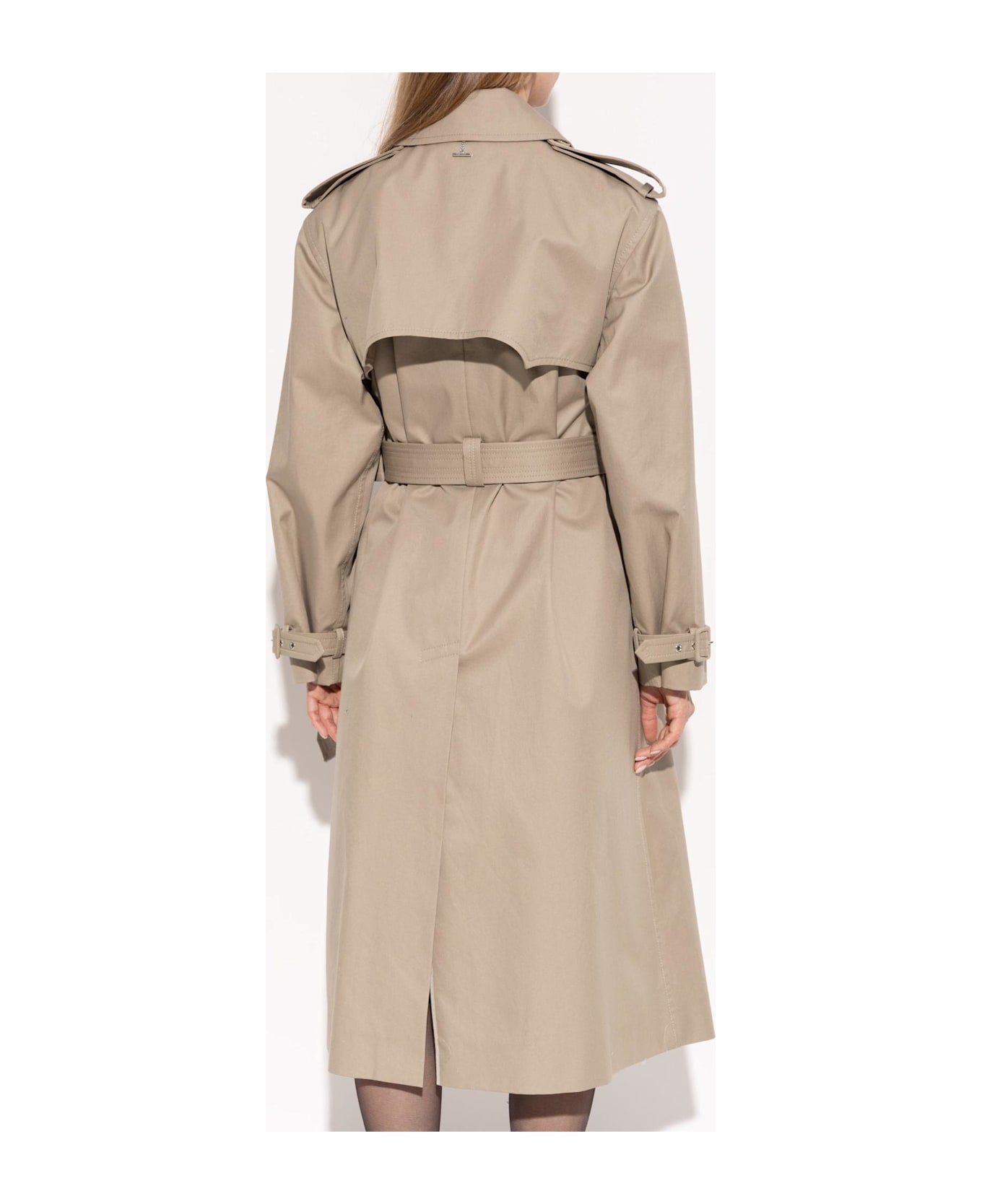 Alexander McQueen Cotton Trench Coat With Belt - Beige