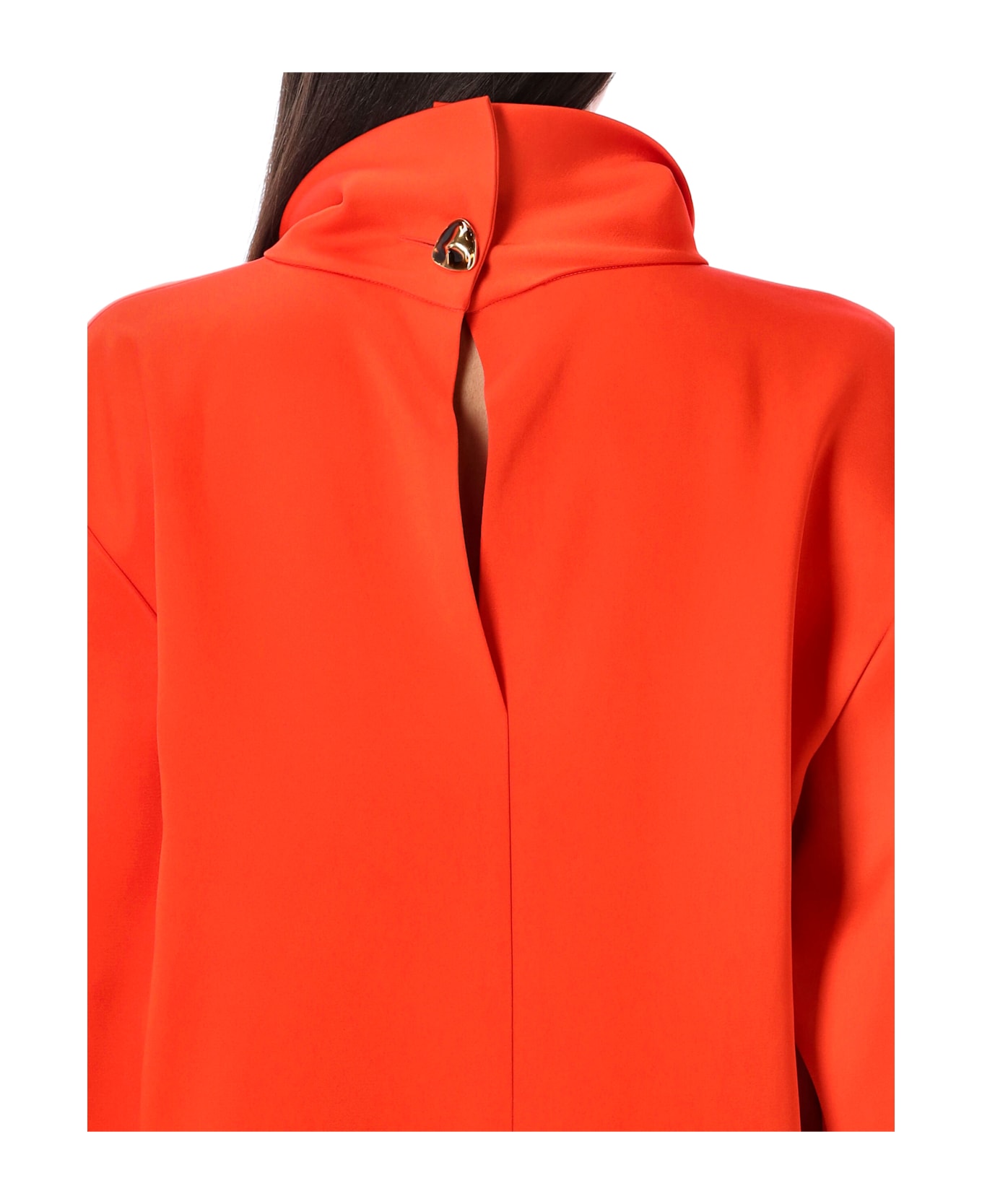 Carven Double Satin Blouse - JASPER ORANGE